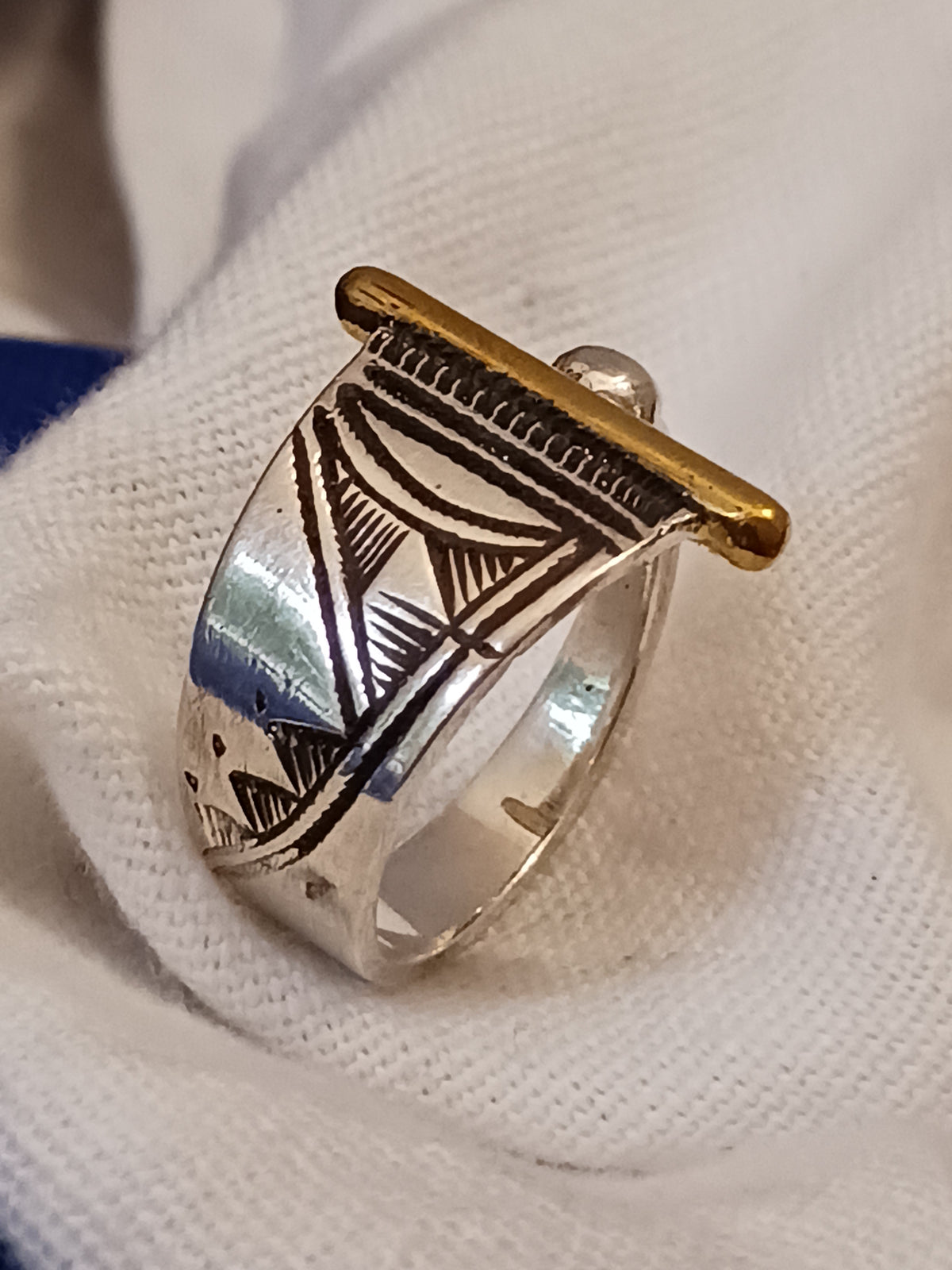Bague touareg en argent massif