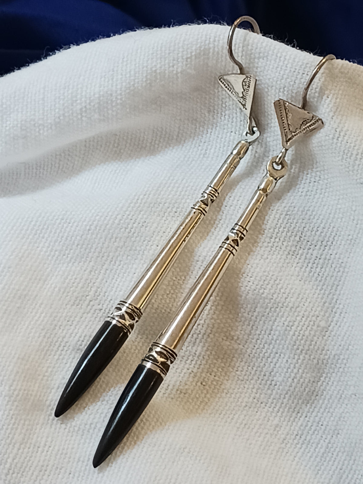 Boucles d'oreilles touareg en argent massif