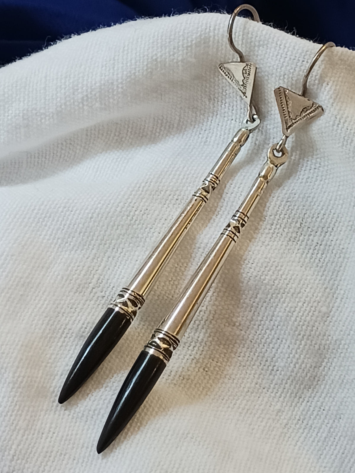 Boucles d'oreilles touareg en argent massif