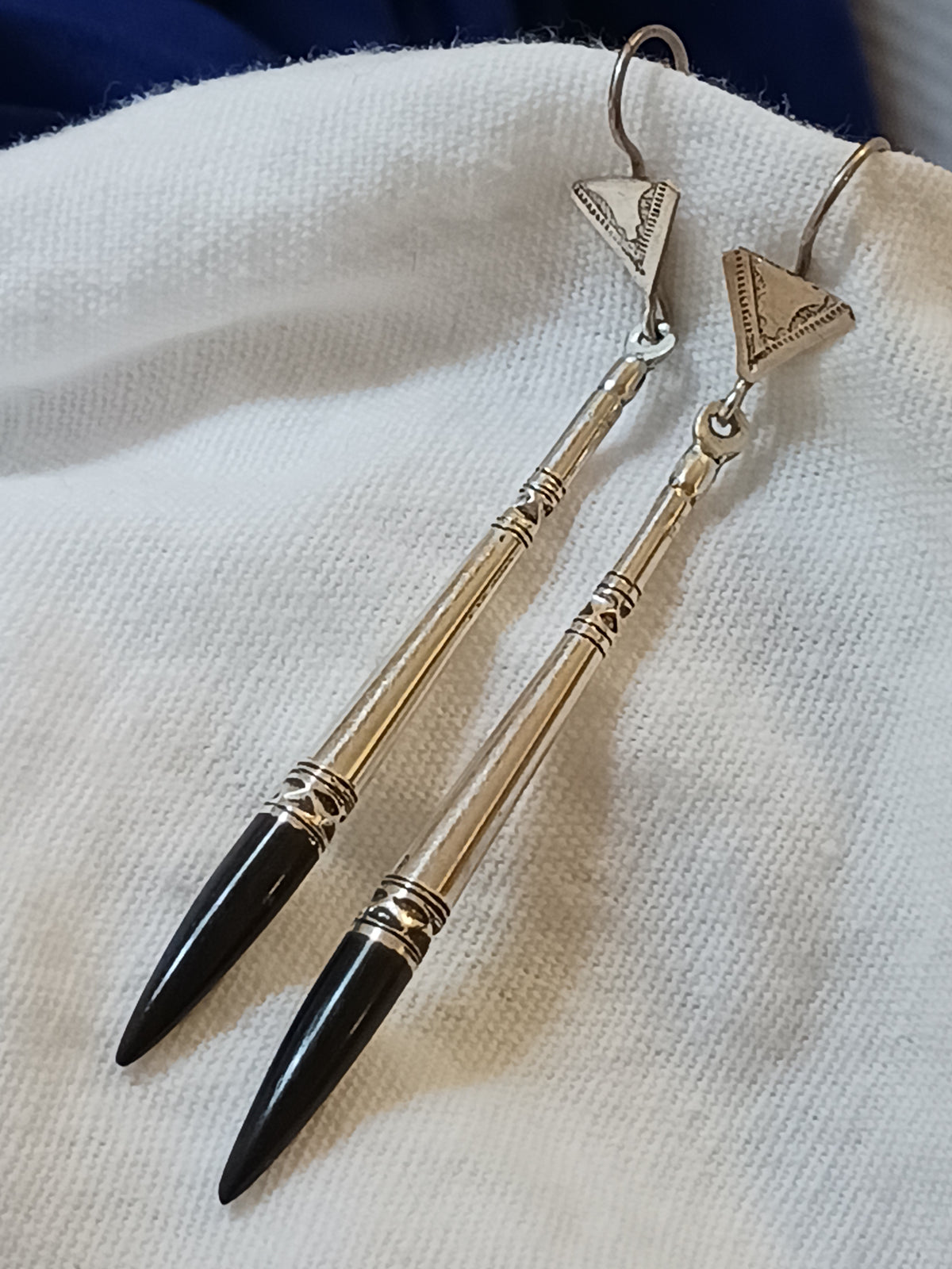 Boucles d'oreilles touareg en argent massif