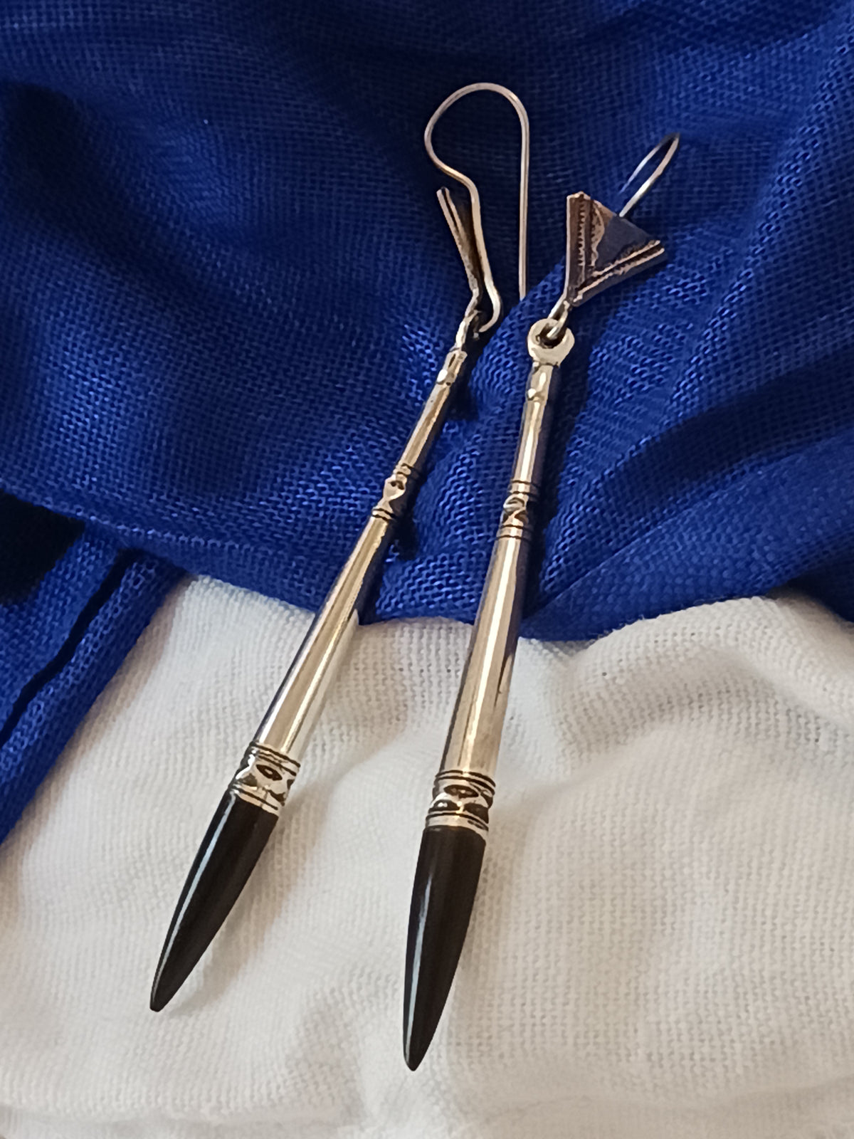 Boucles d'oreilles touareg en argent massif
