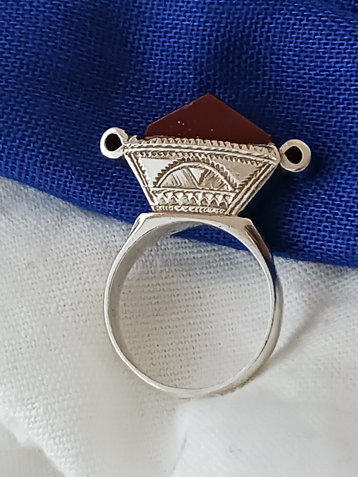 Bague touareg en argent massif