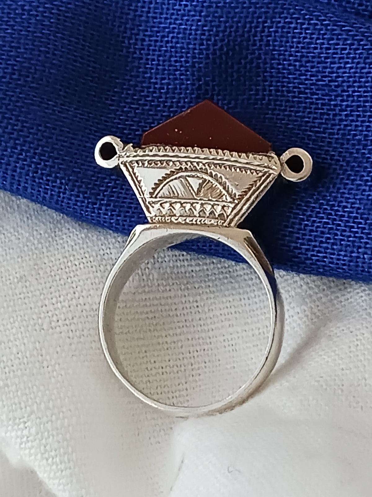 Bague touareg en argent massif