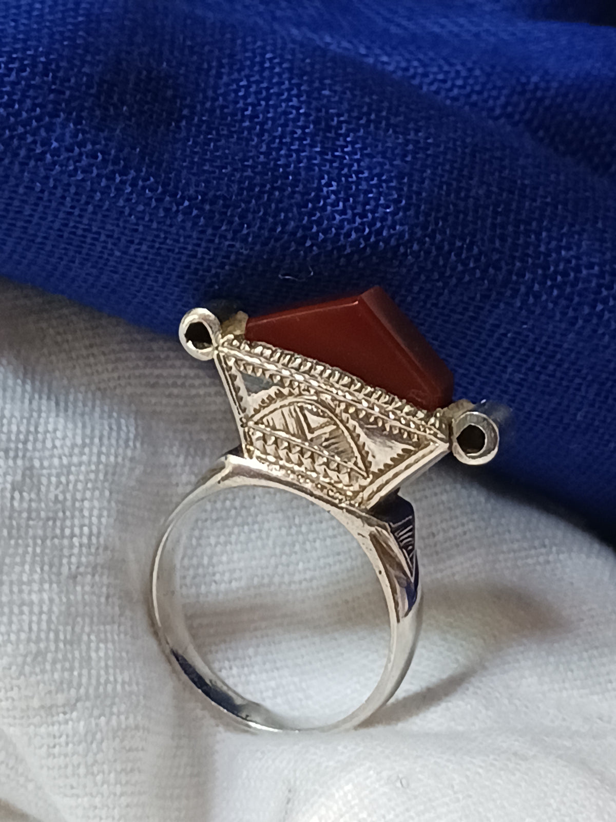 Bague touareg en argent massif