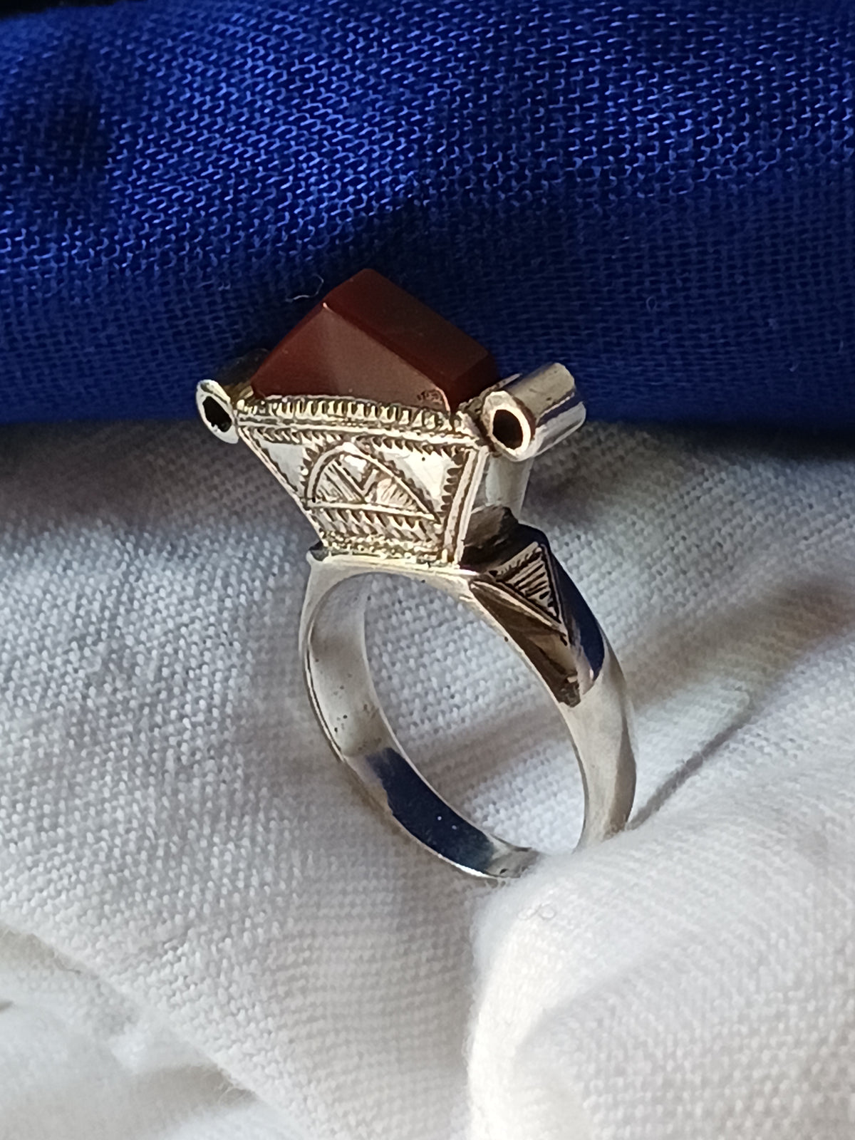 Bague touareg en argent massif