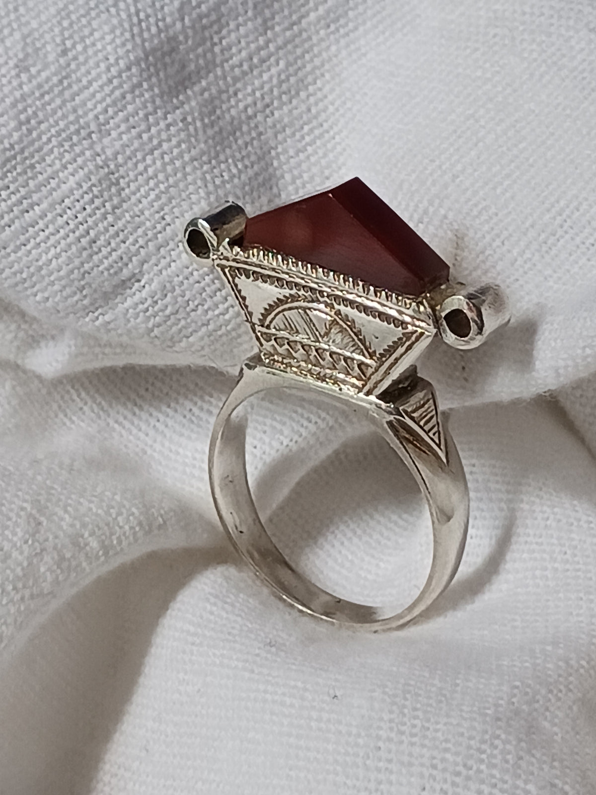 Bague touareg en argent massif