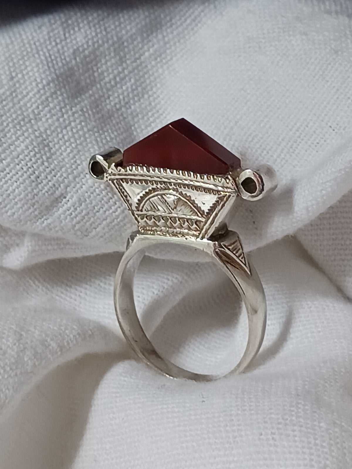 Bague touareg en argent massif