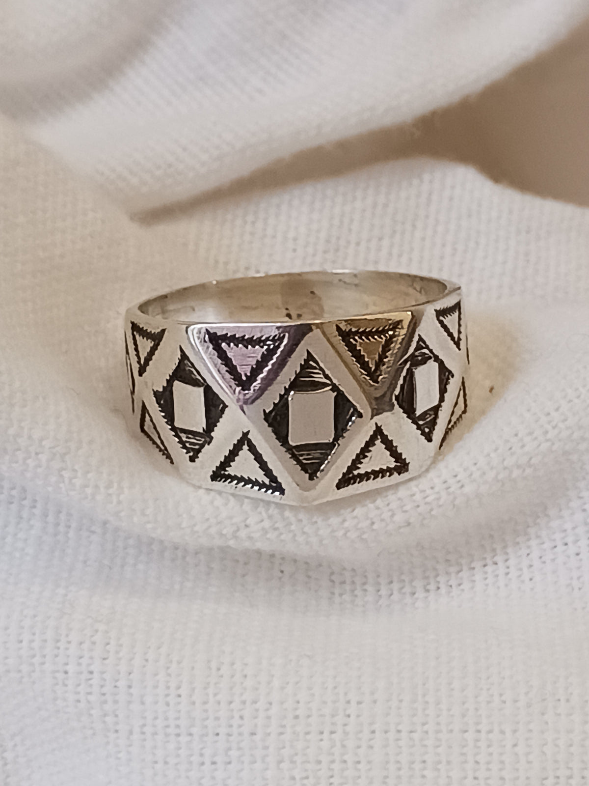 Bague touareg en argent massif