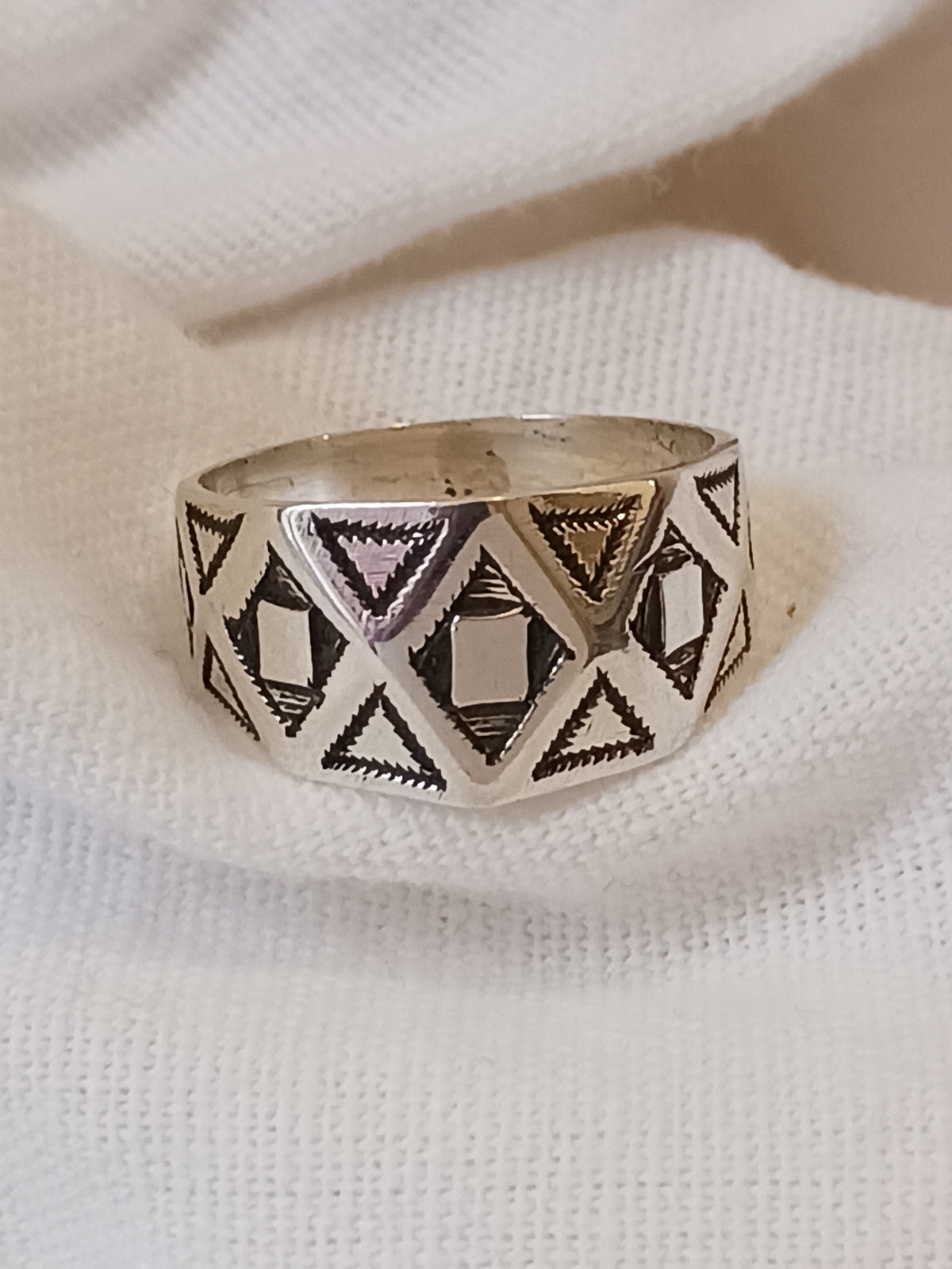 Bague touareg en argent massif