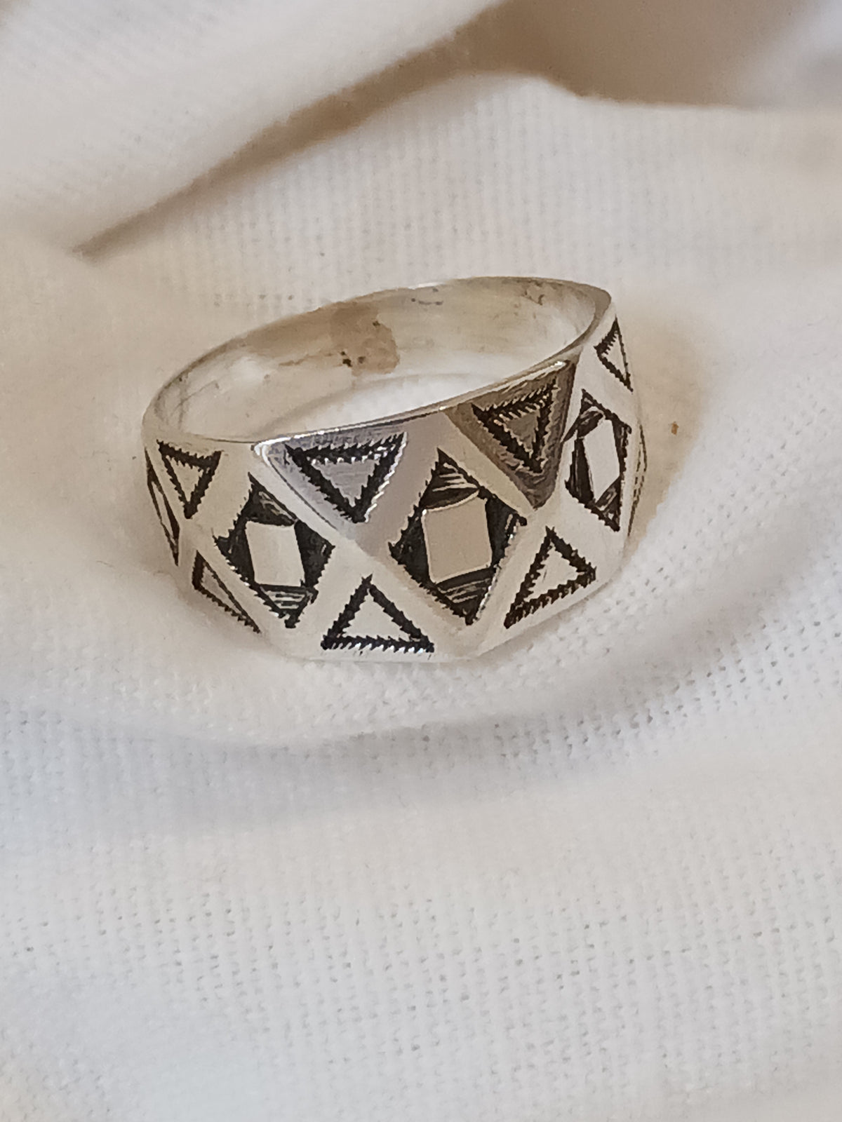 Bague touareg en argent massif