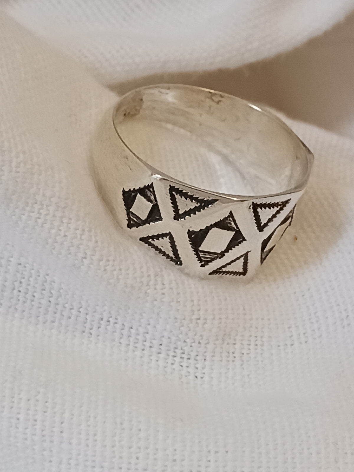 Bague touareg en argent massif