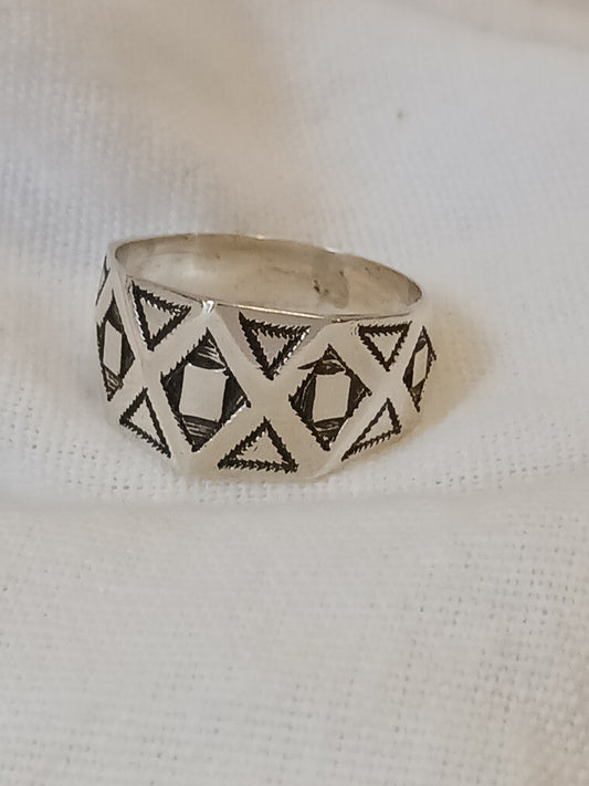 Bague touareg en argent massif