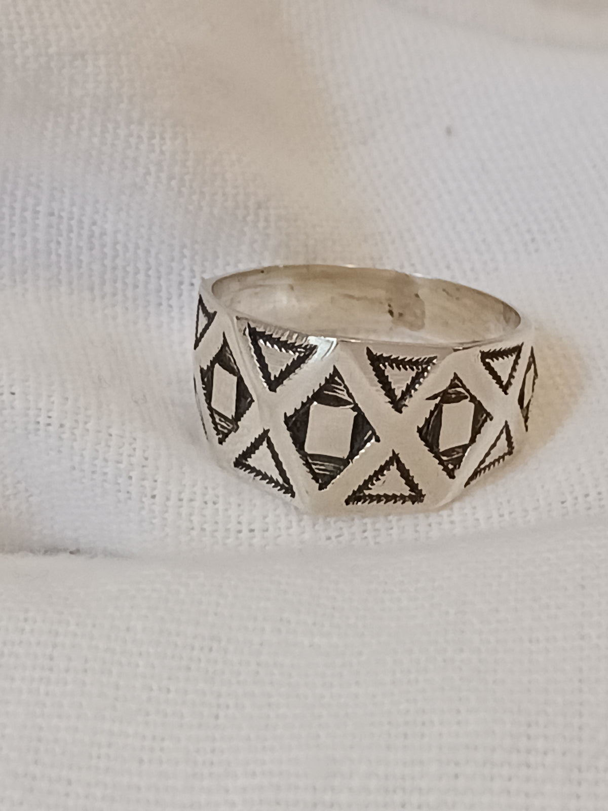 Bague touareg en argent massif