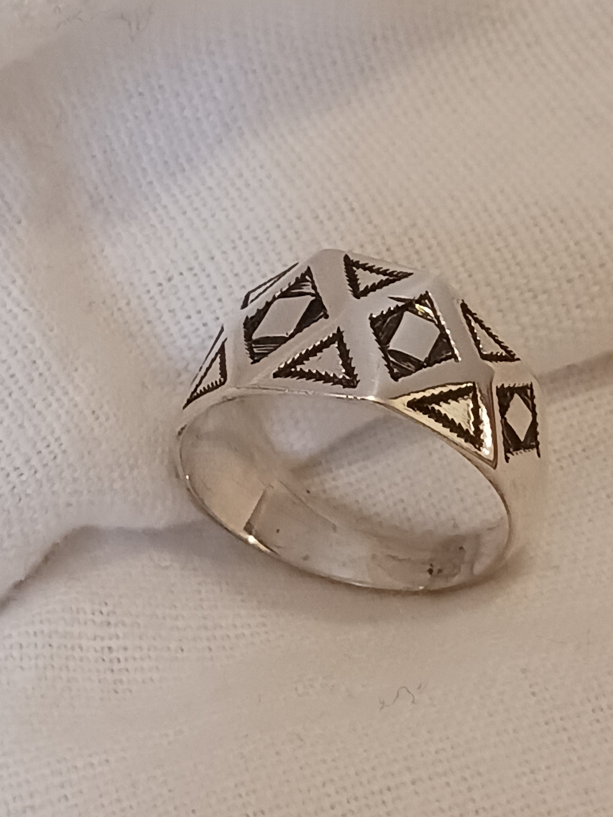 Bague touareg en argent massif