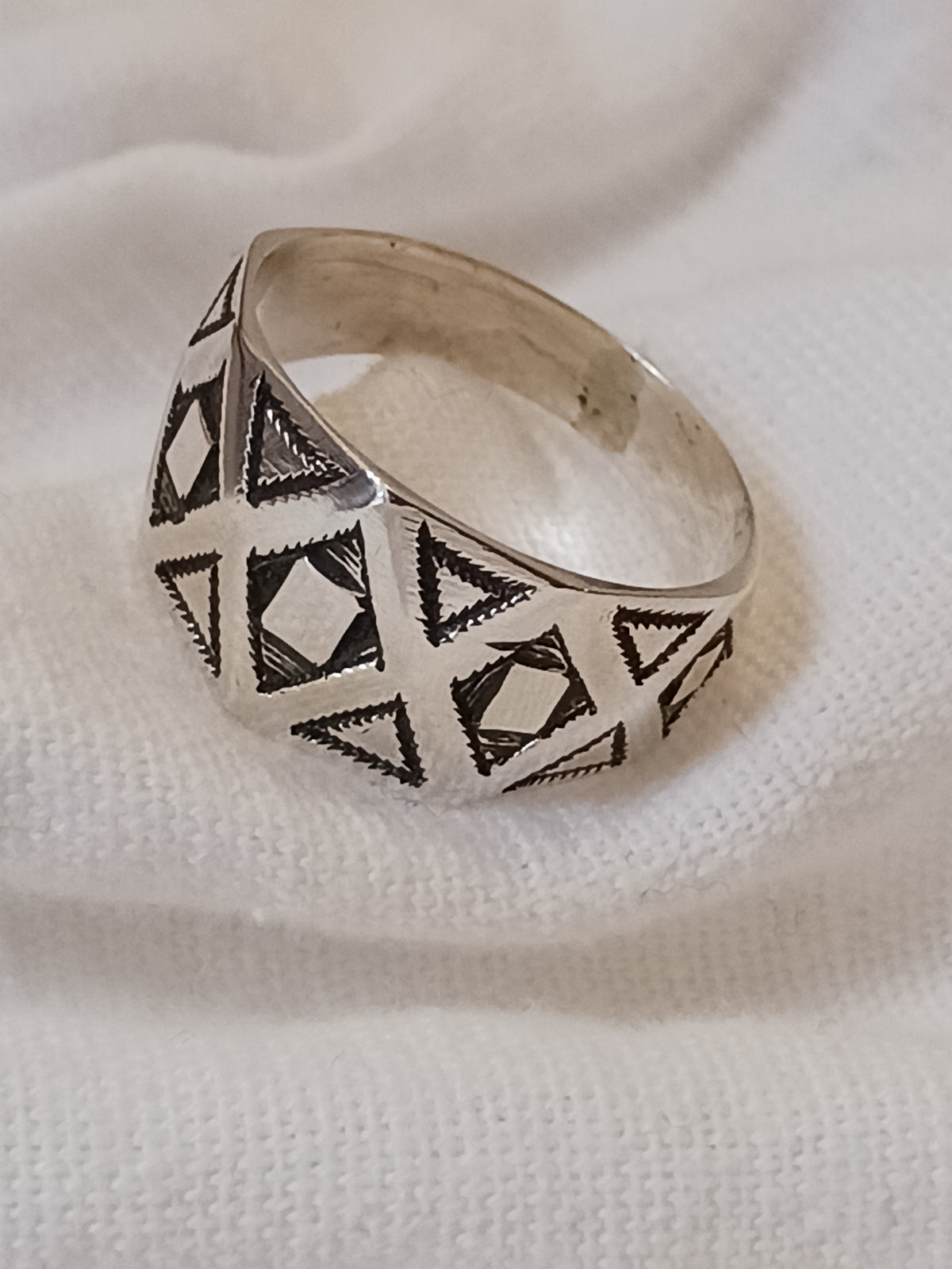Bague touareg en argent massif