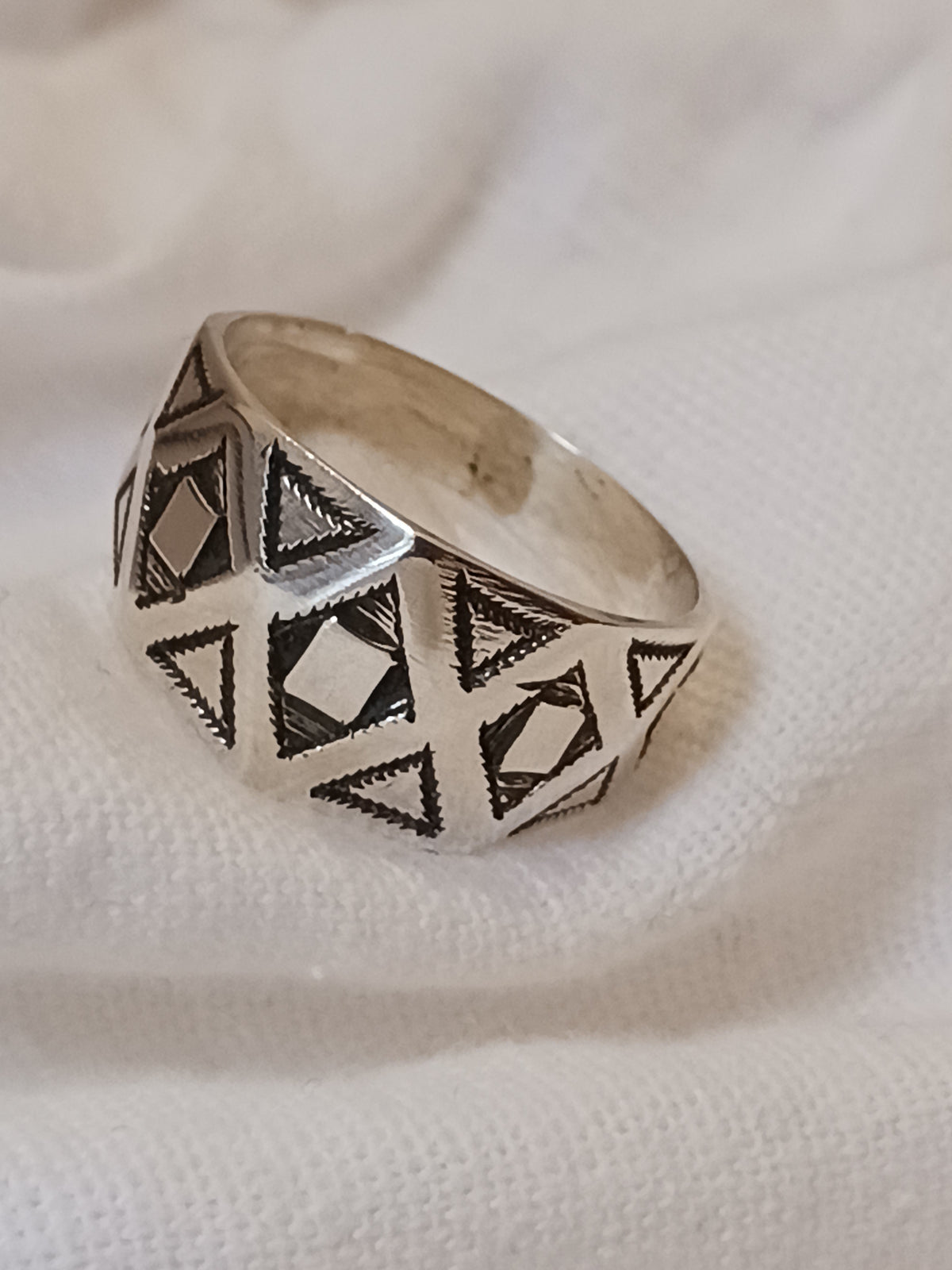 Bague touareg en argent massif