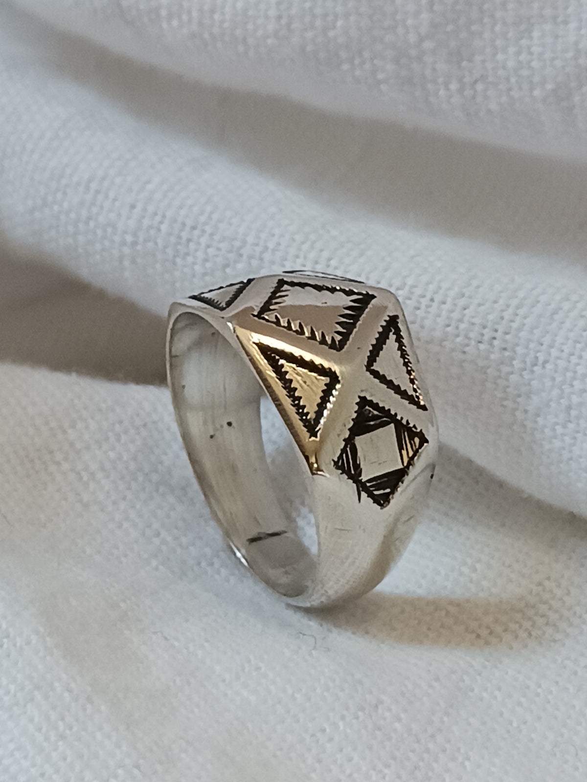 Bague touareg en argent massif
