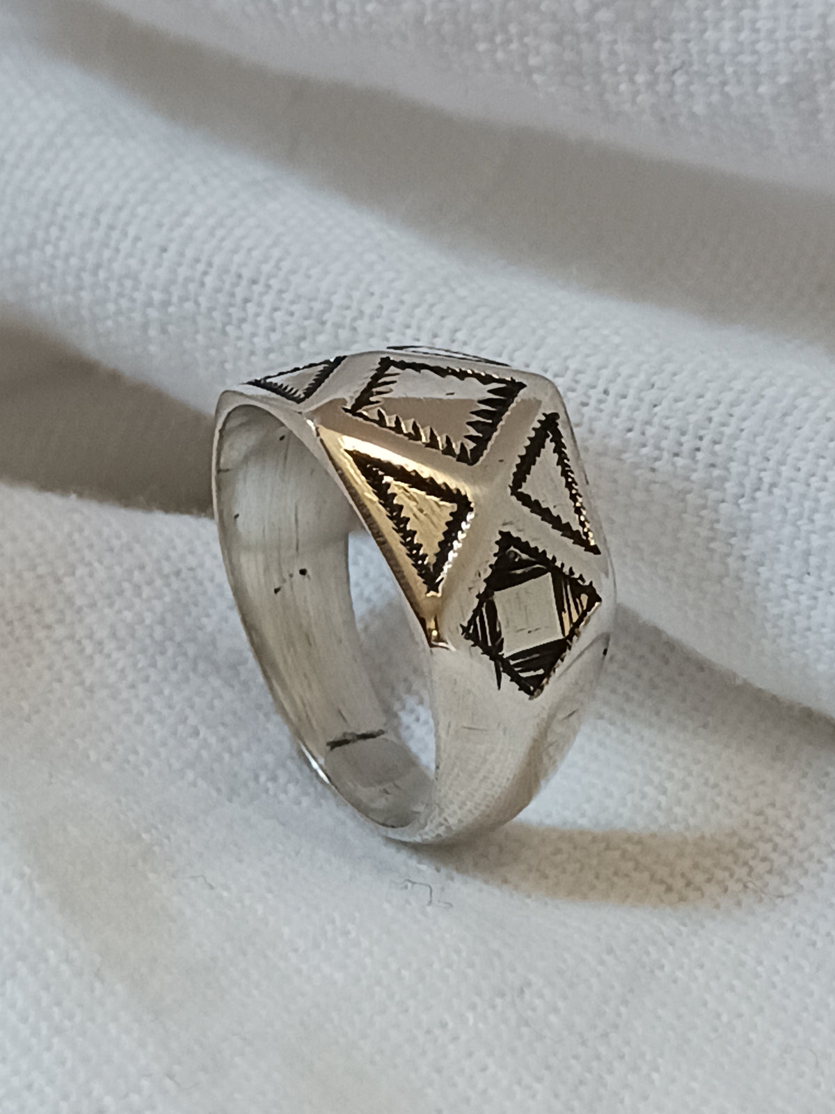 Bague touareg en argent massif