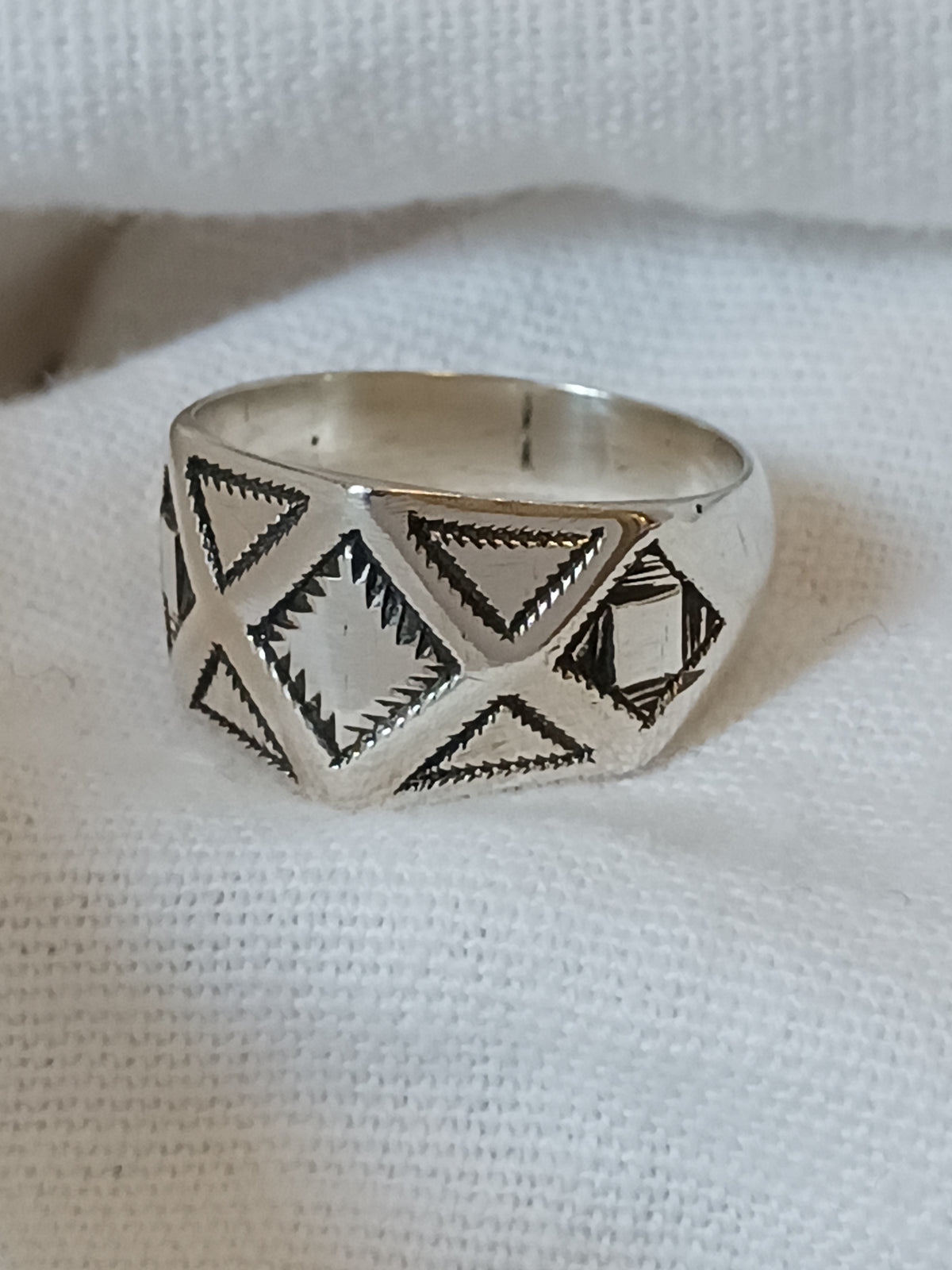 Bague touareg en argent massif