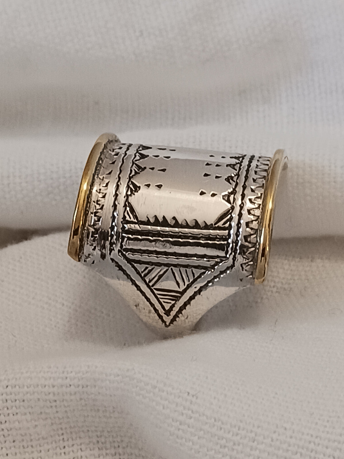 Bague touareg en argent massif