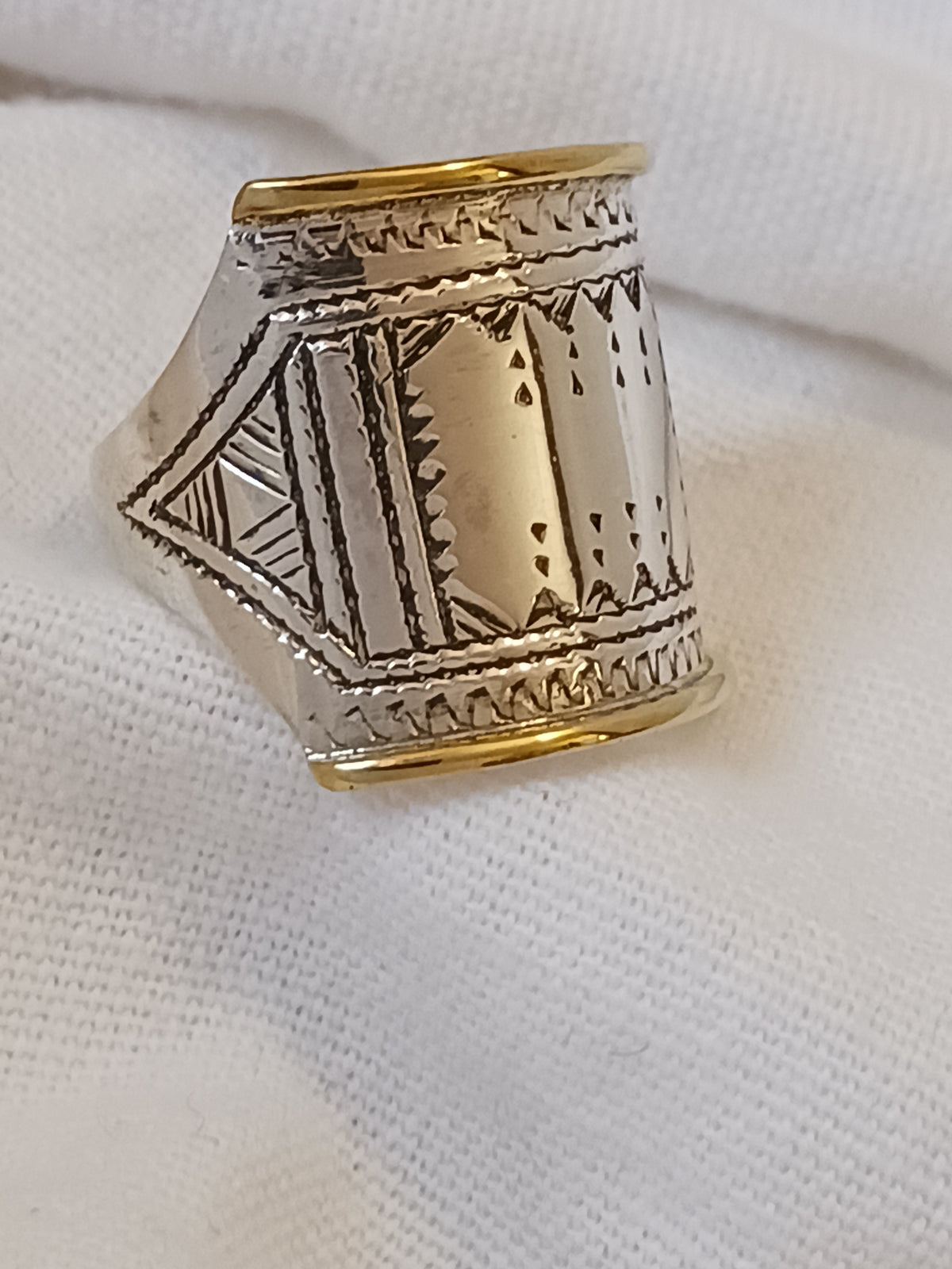 Bague touareg en argent massif