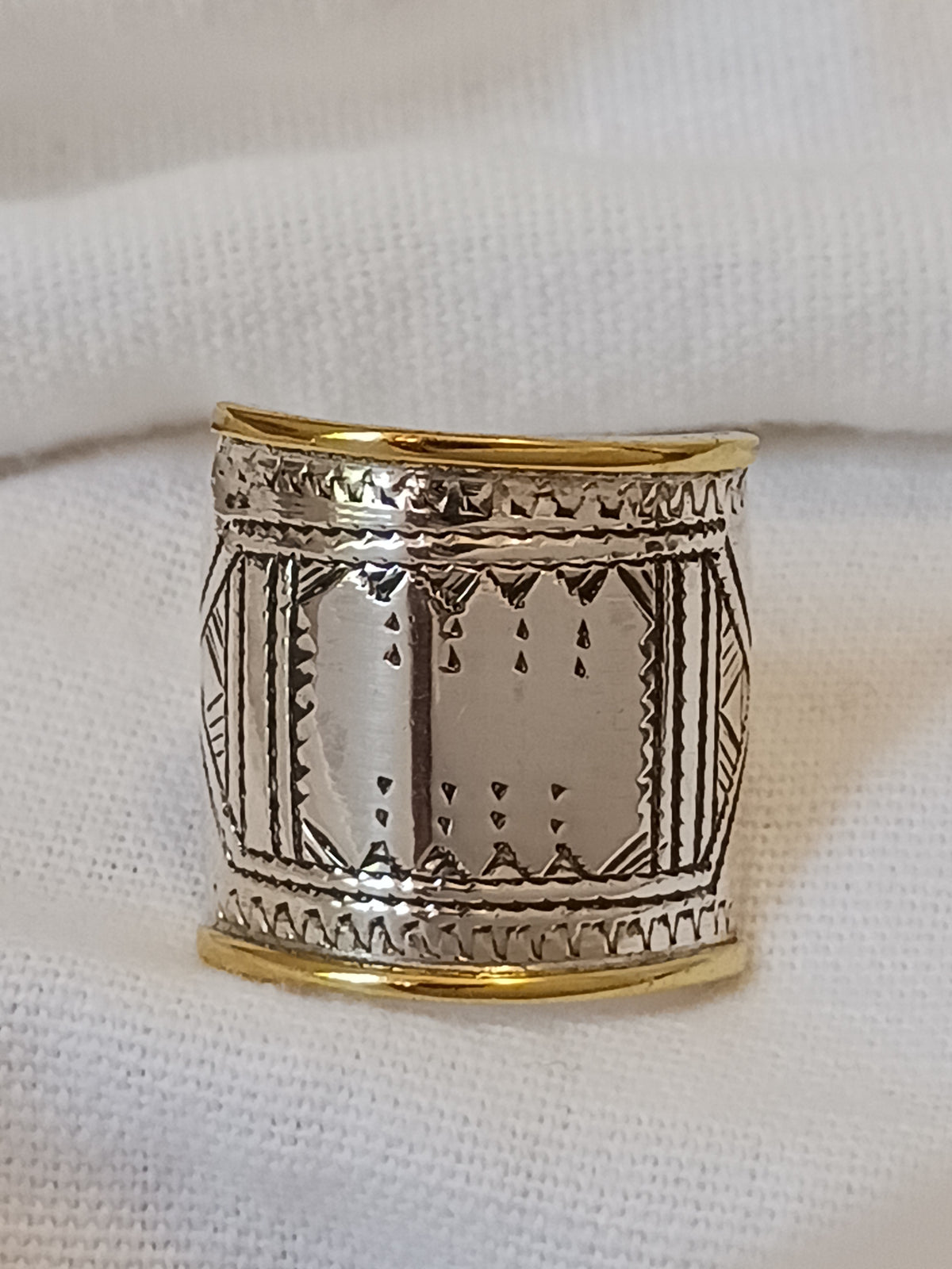 Bague touareg en argent massif