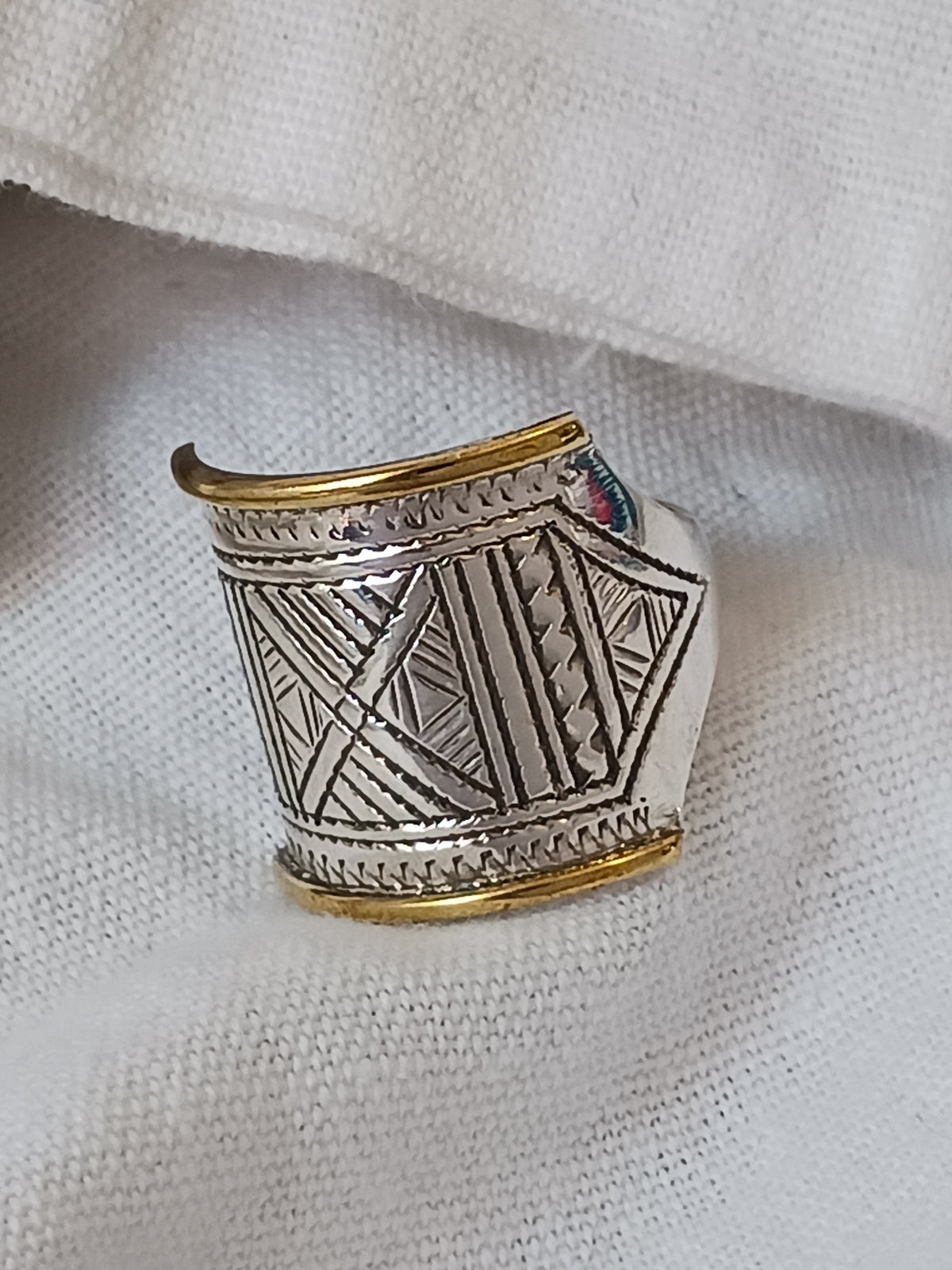 Bague touareg en argent massif