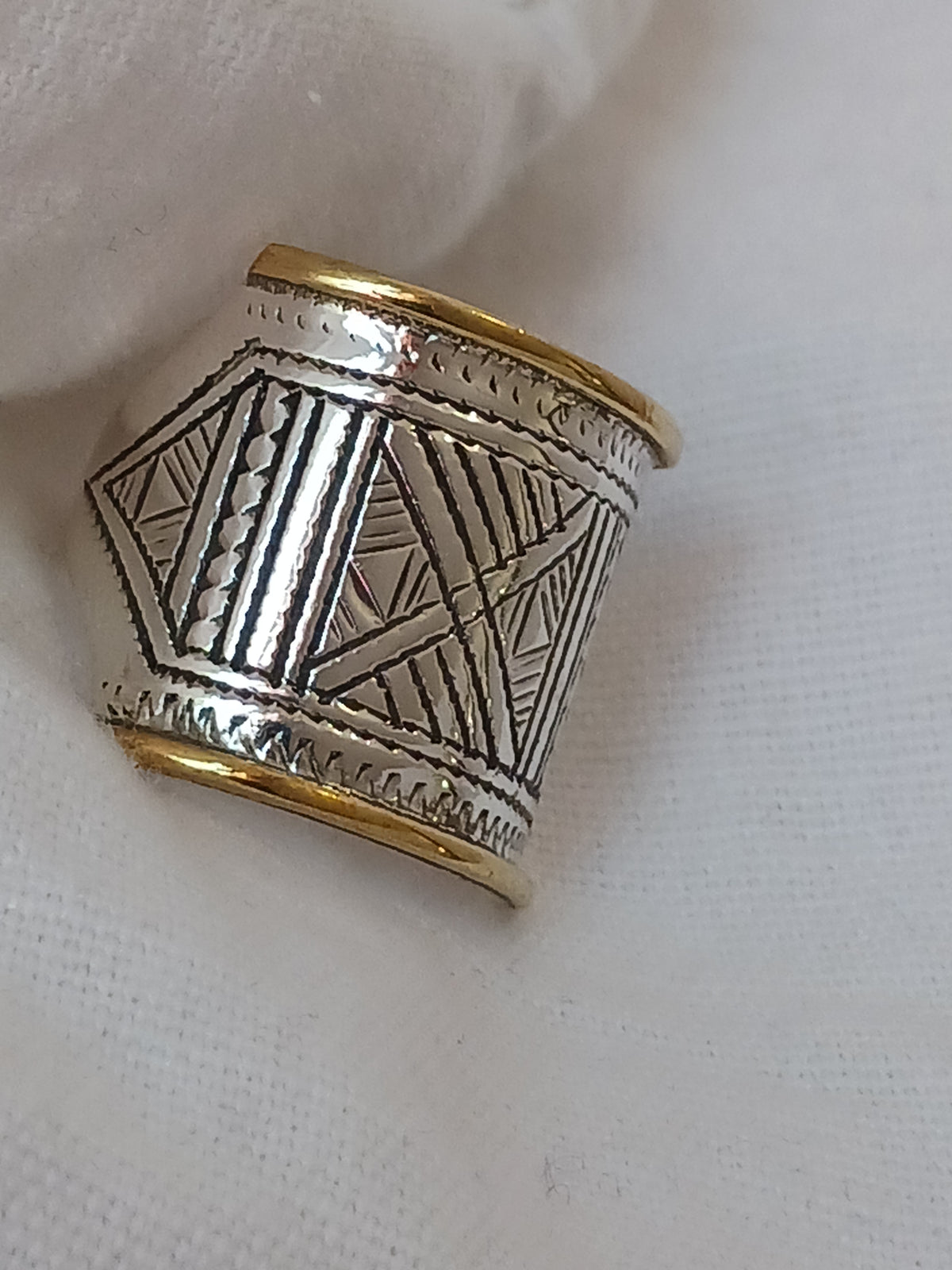 Bague touareg en argent massif