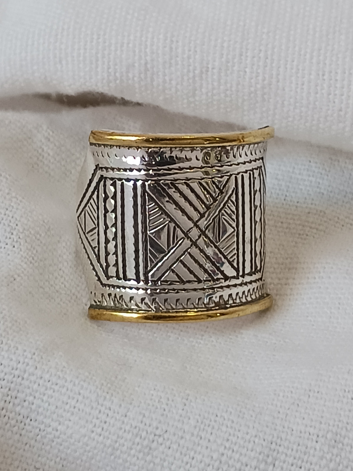 Bague touareg en argent massif