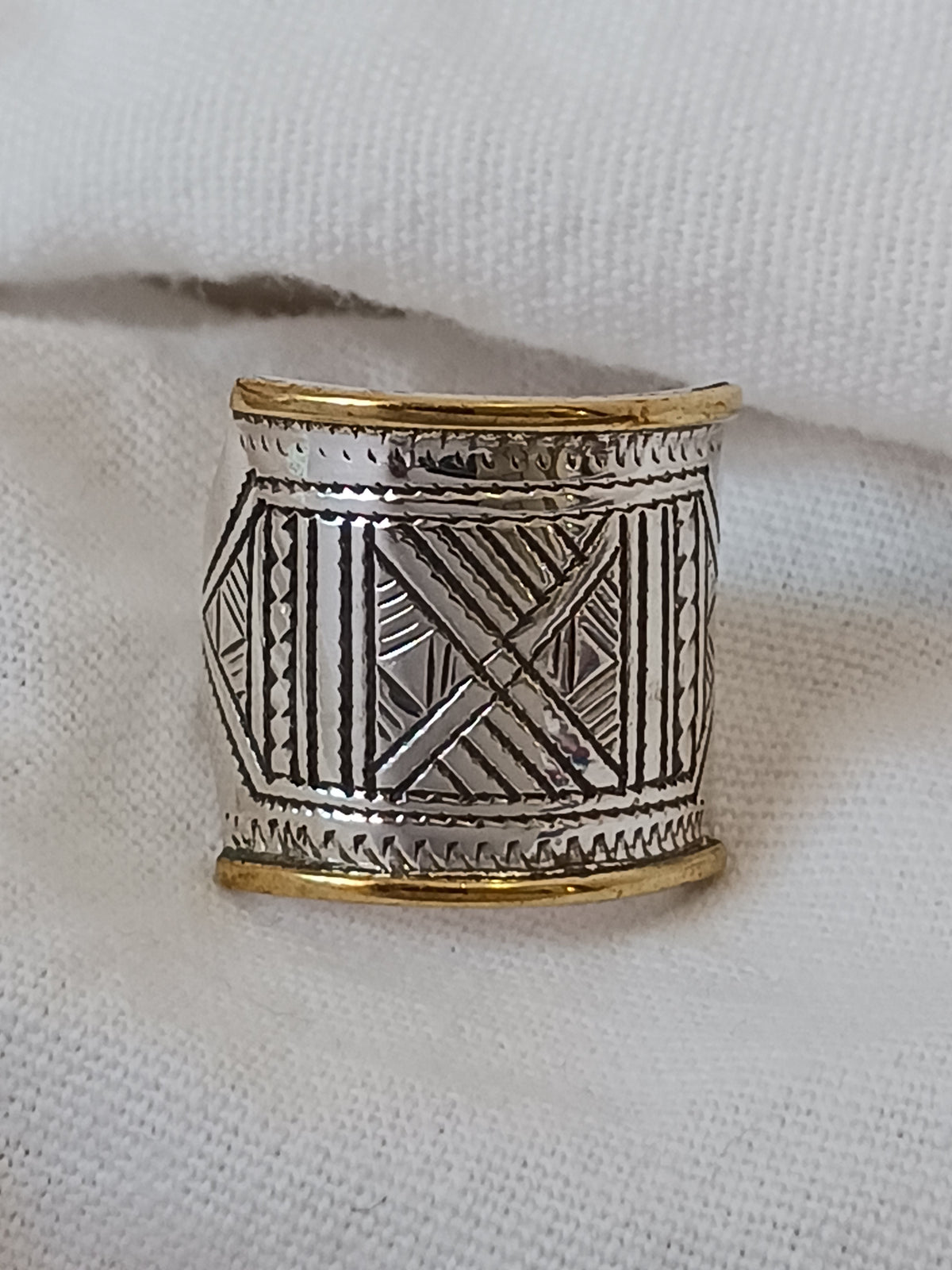 Bague touareg en argent massif