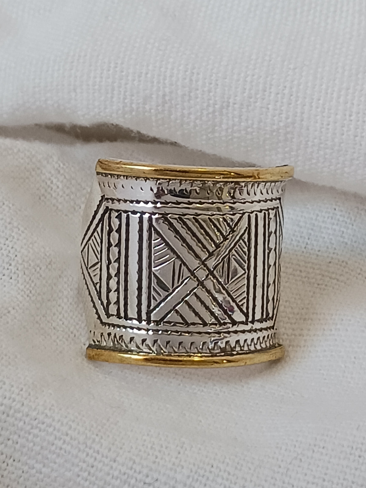 Bague touareg en argent massif