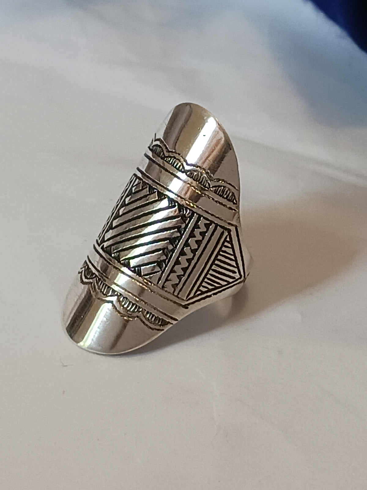 Bague touareg en argent massif