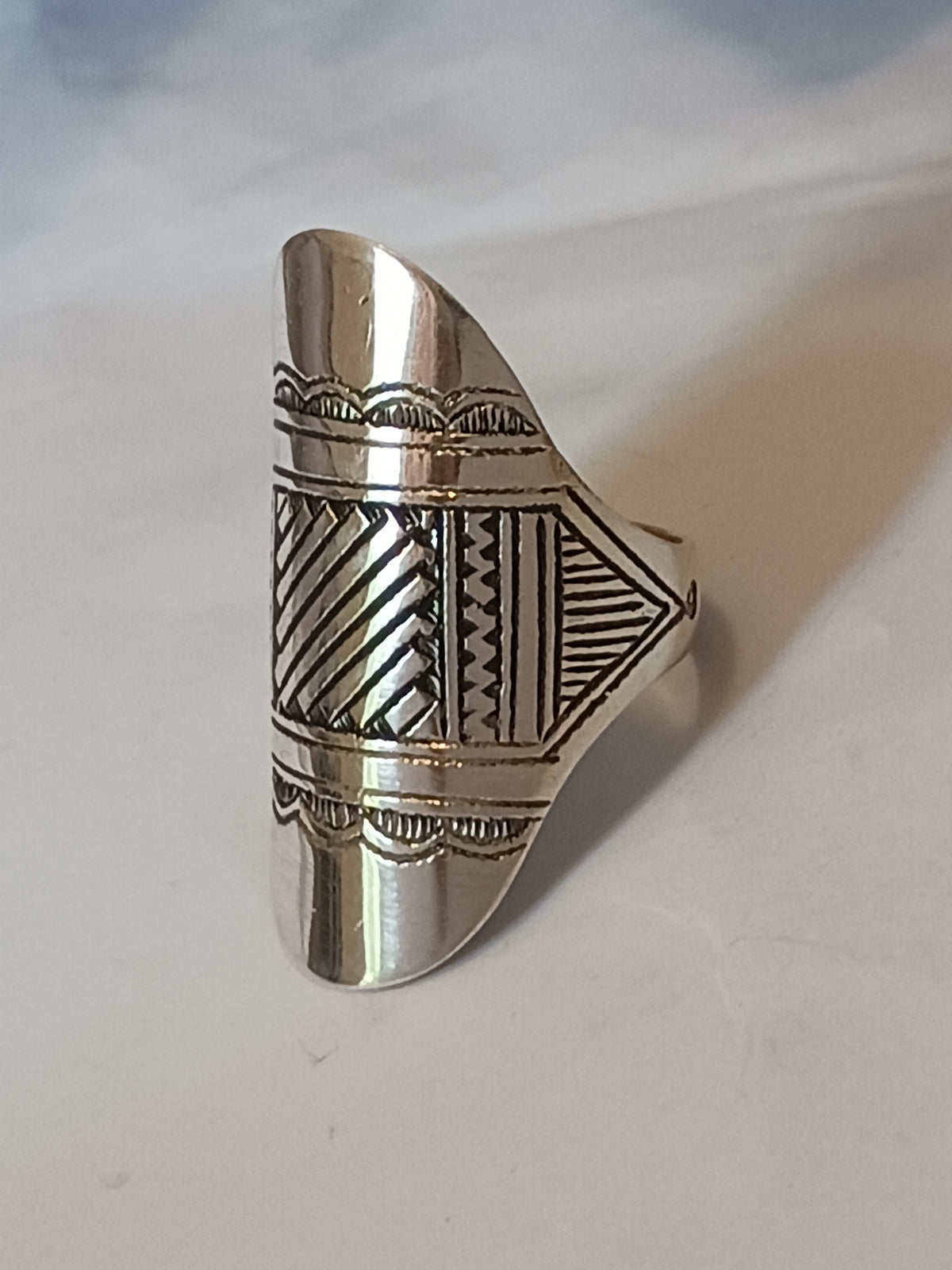 Bague touareg en argent massif