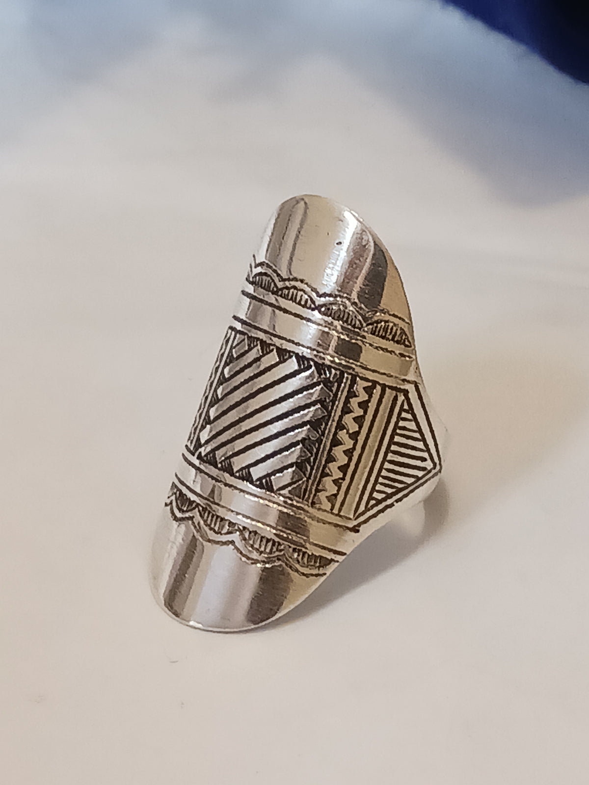 Bague touareg en argent massif