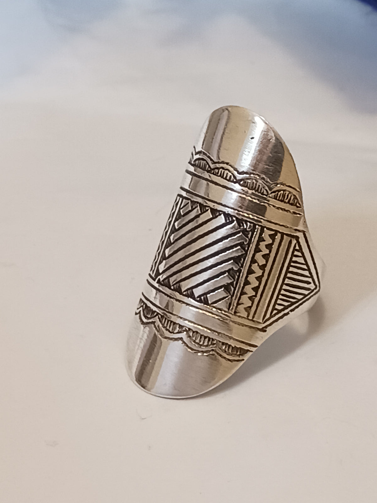 Bague touareg en argent massif