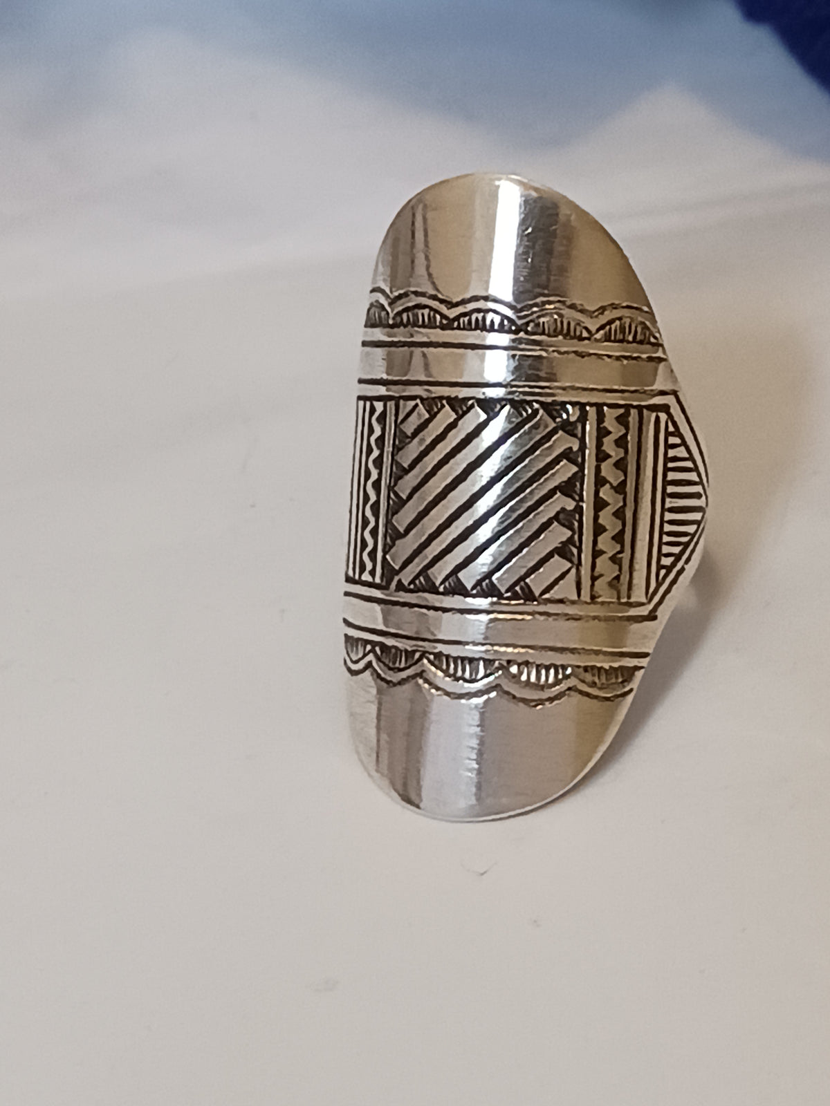 Bague touareg en argent massif