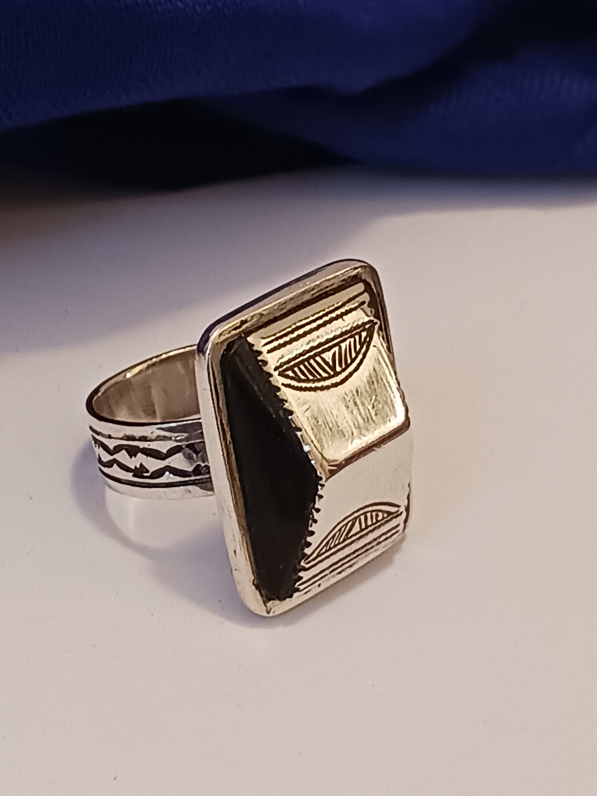 Bague touareg en argent massif