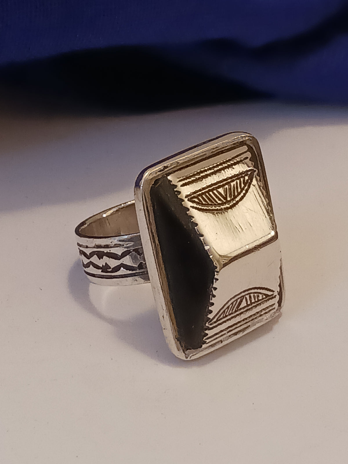 Bague touareg en argent massif