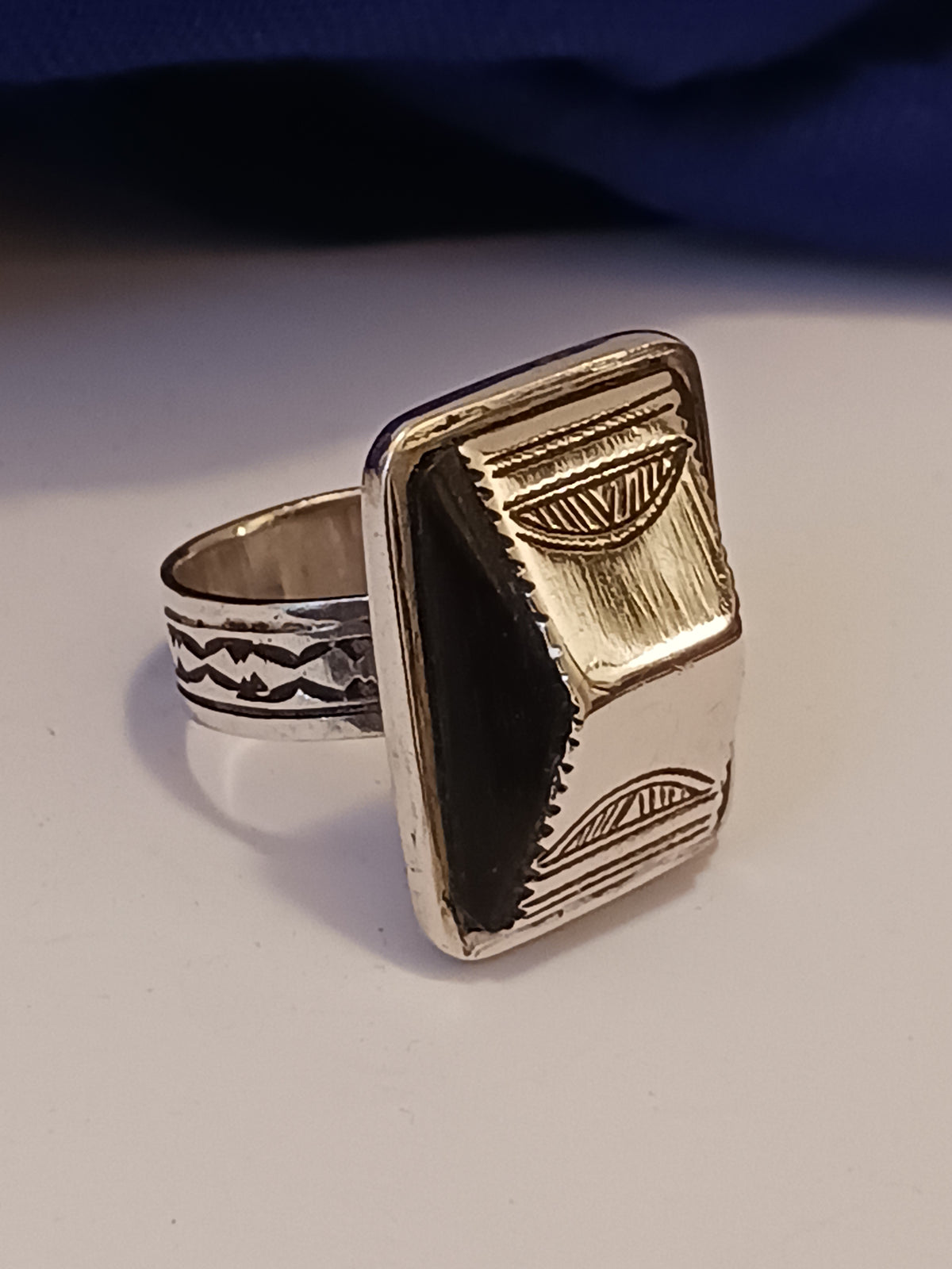 Bague touareg en argent massif