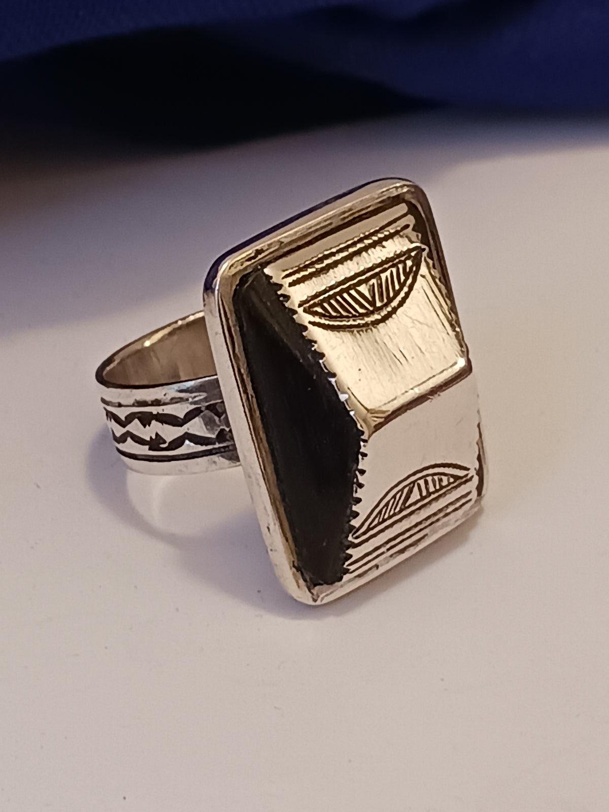 Bague touareg en argent massif