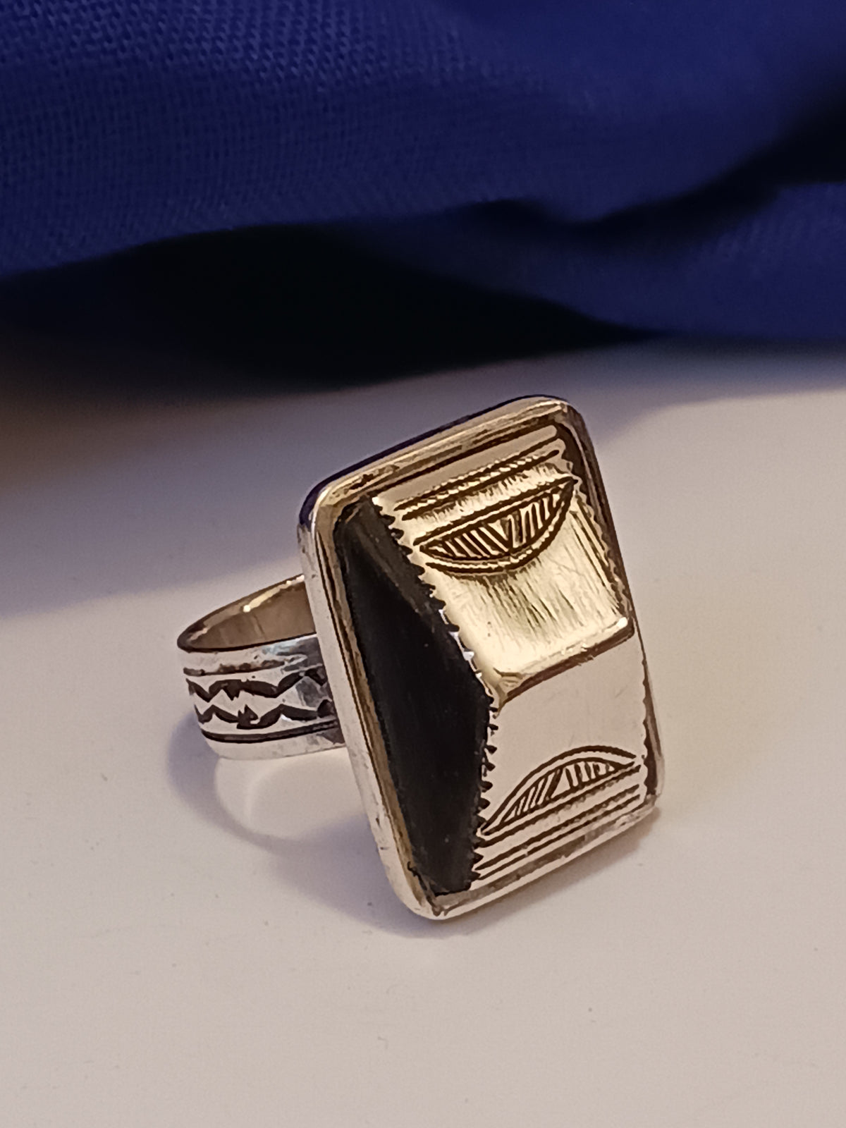 Bague touareg en argent massif