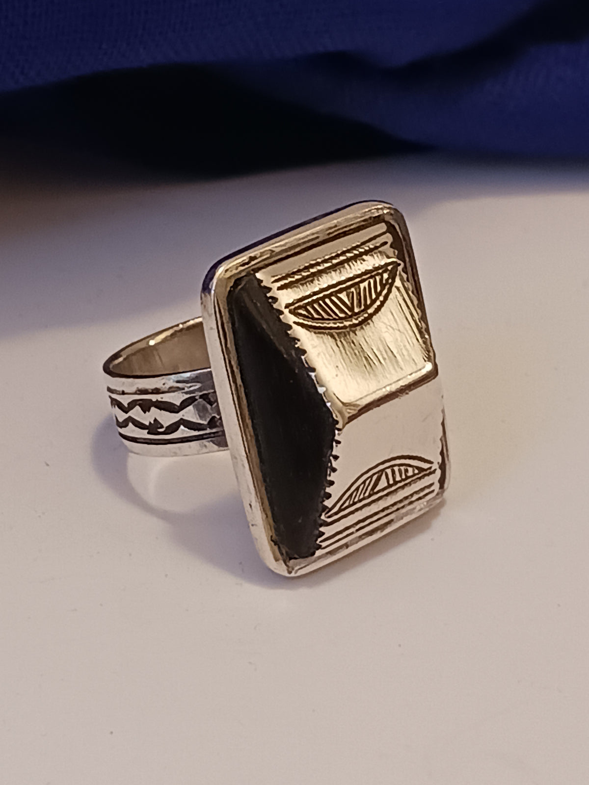 Bague touareg en argent massif