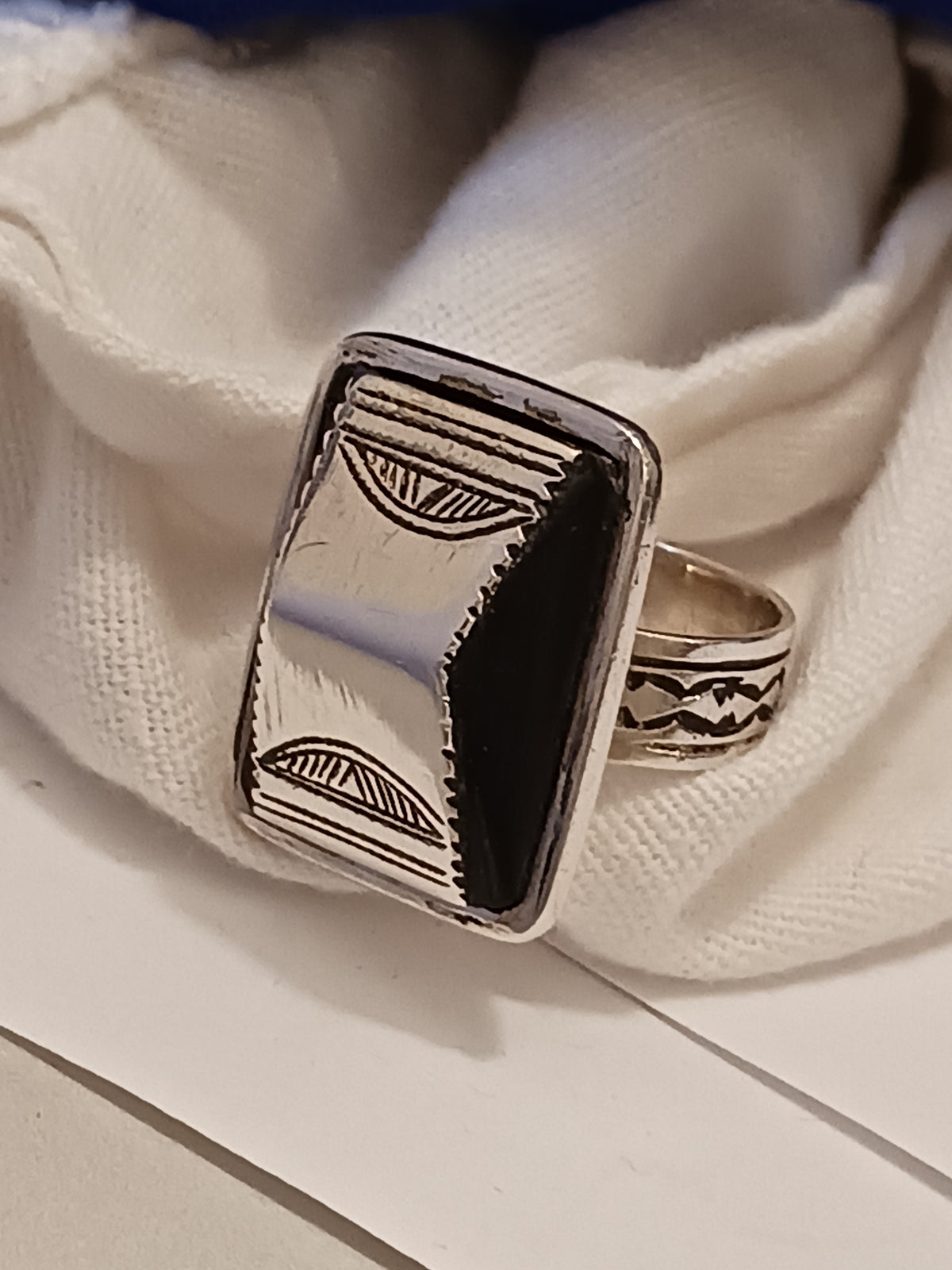 Bague touareg en argent massif
