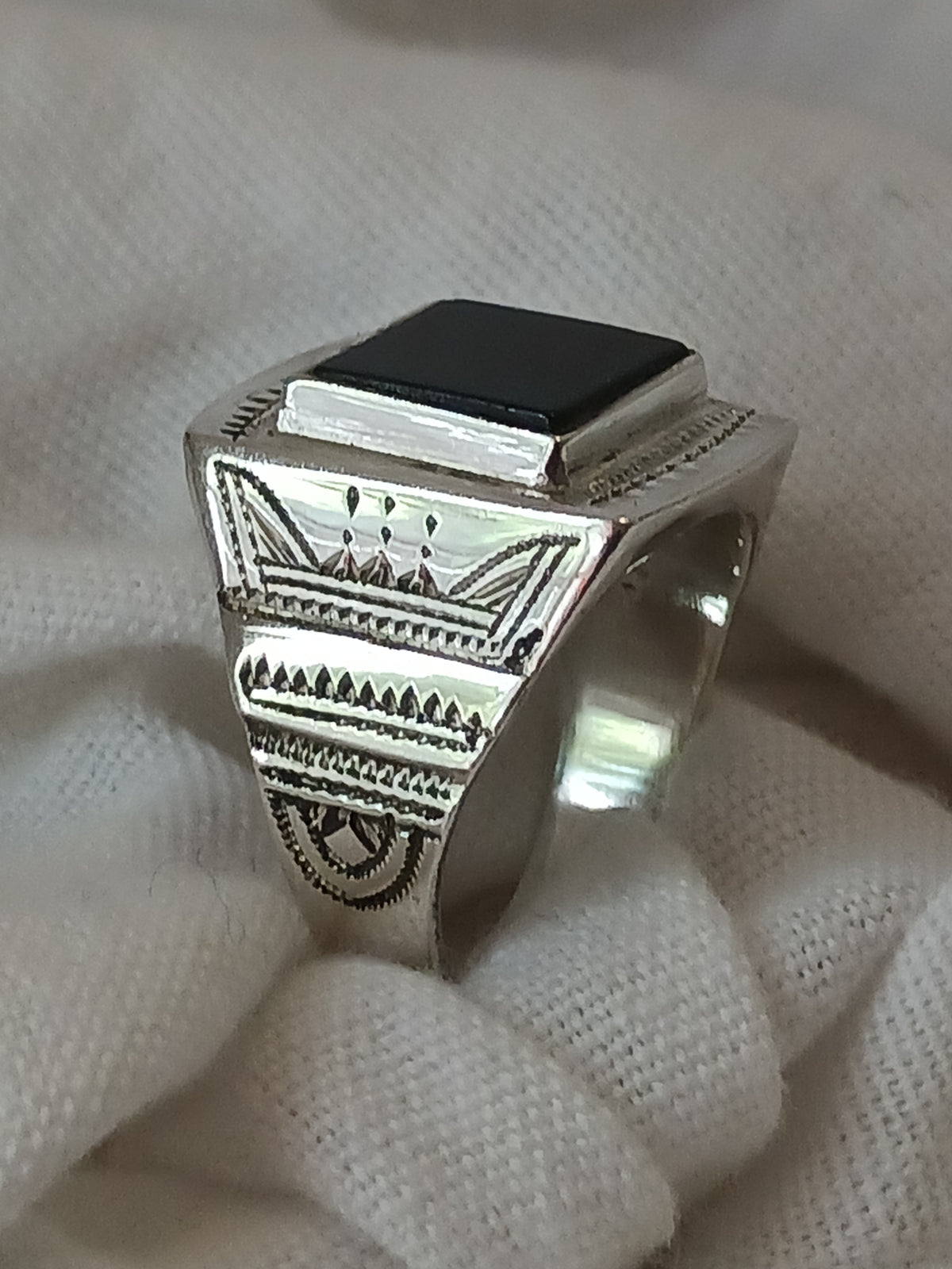 Bague touareg en argent massif