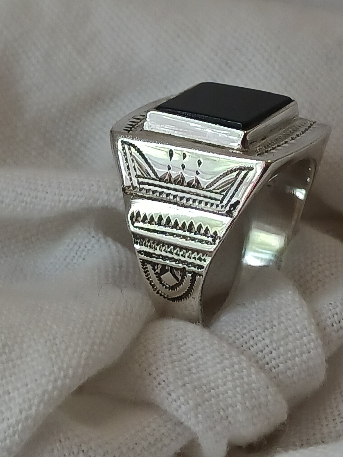 Bague touareg en argent massif