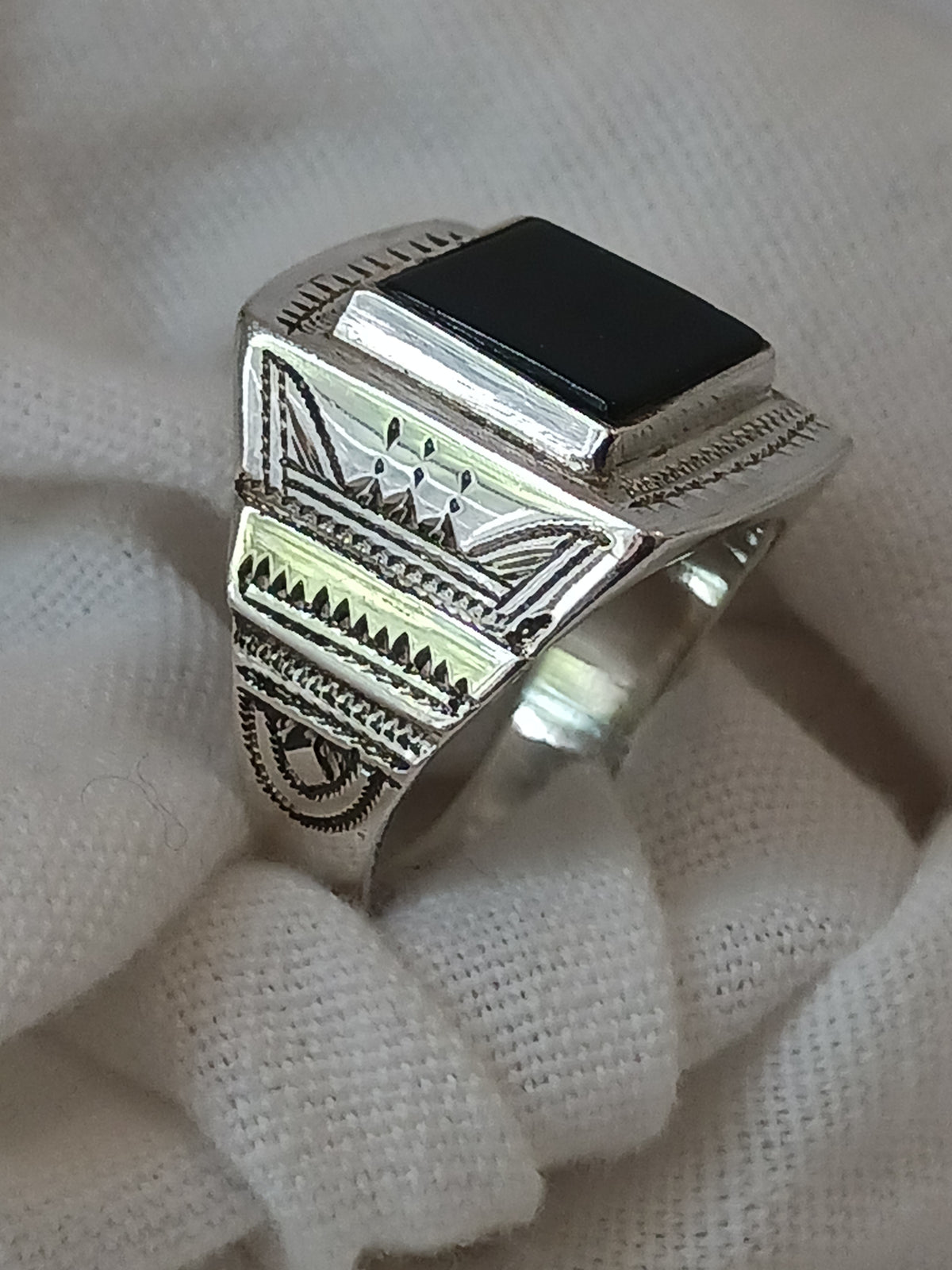 Bague touareg en argent massif