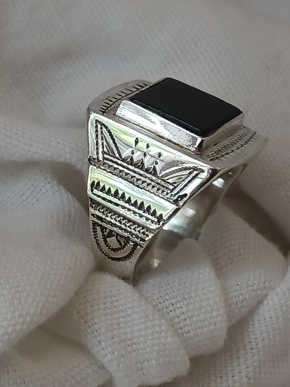Bague touareg en argent massif