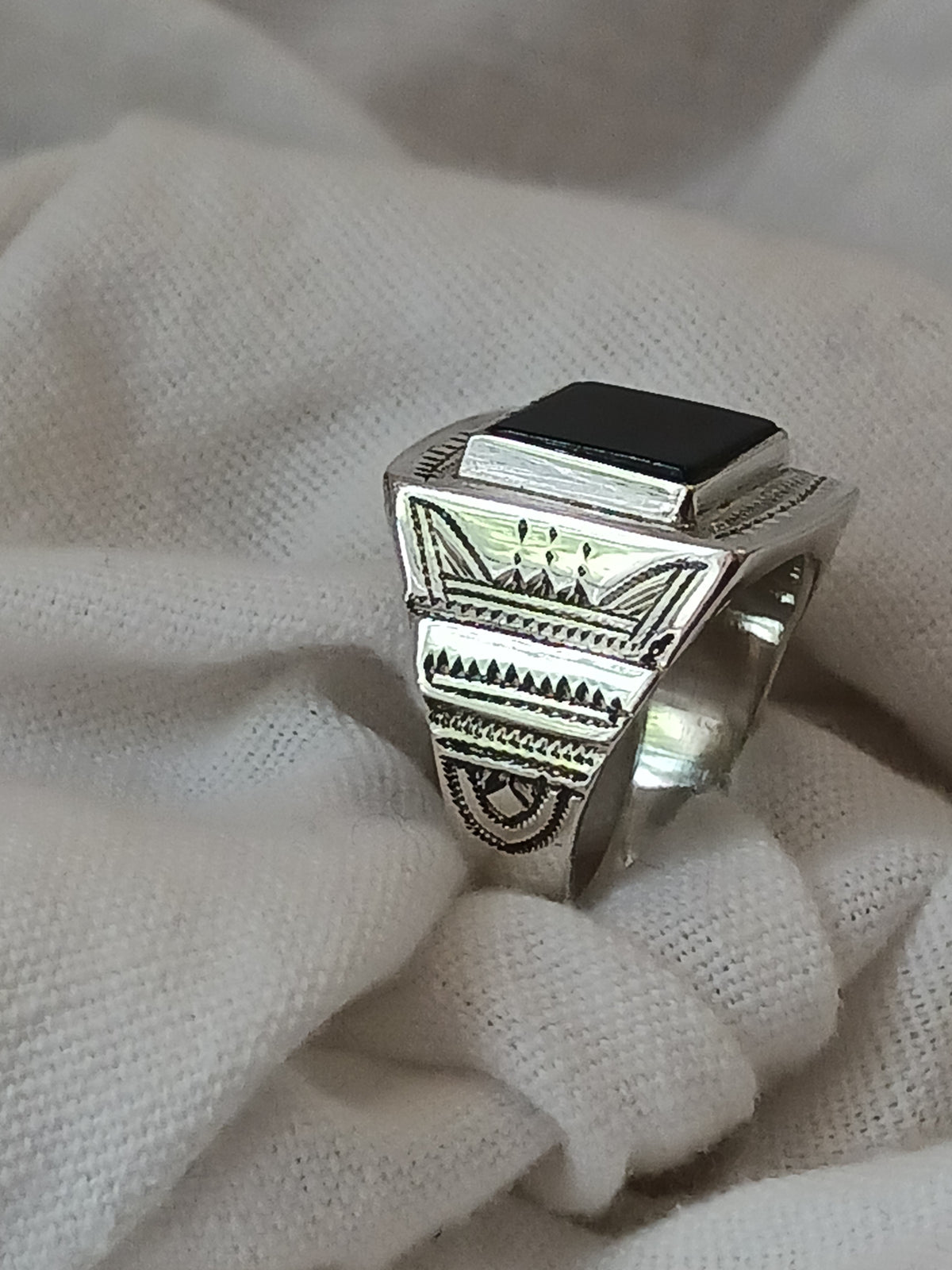 Bague touareg en argent massif