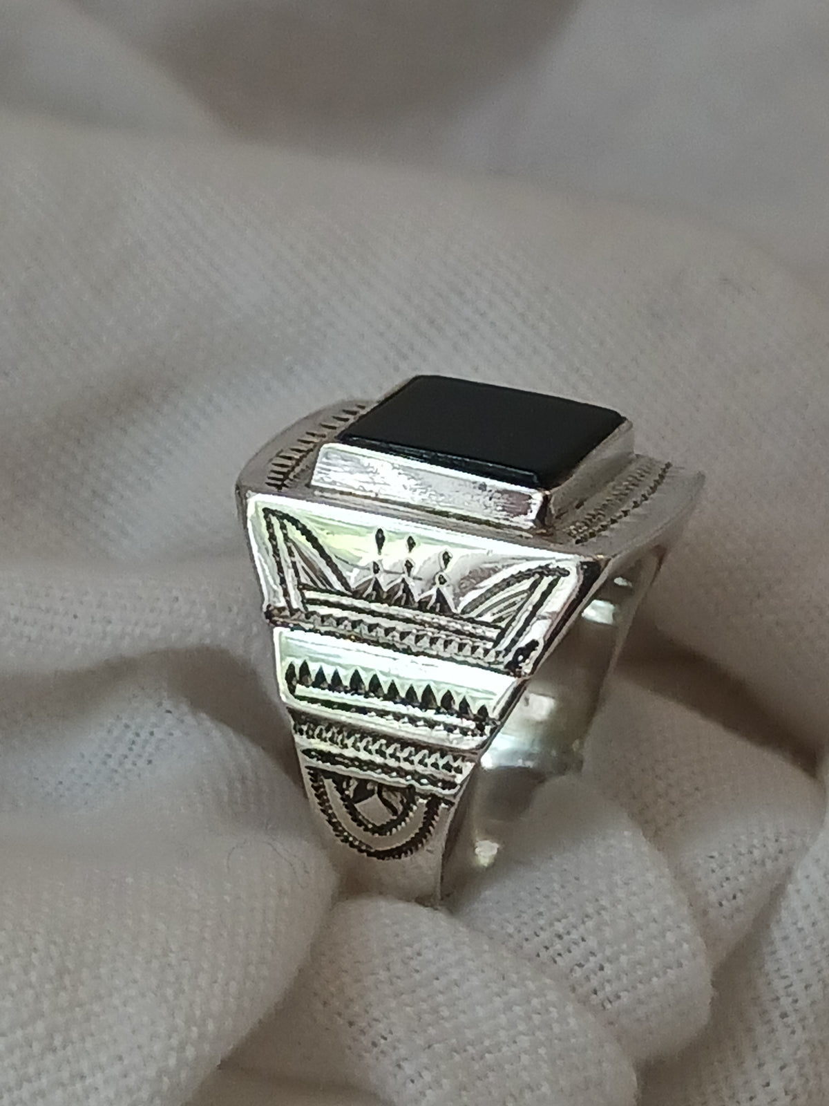 Bague touareg en argent massif