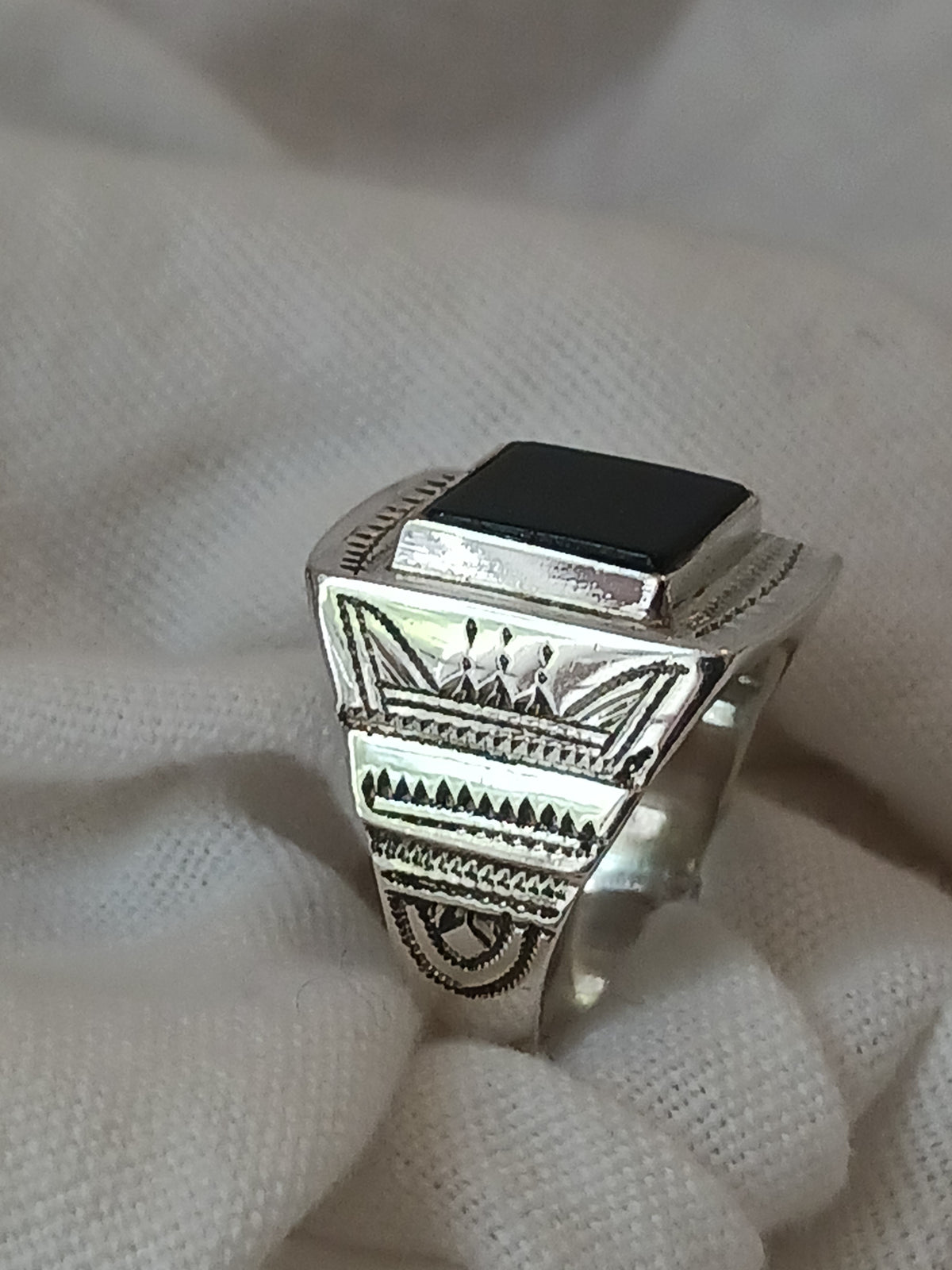Bague touareg en argent massif